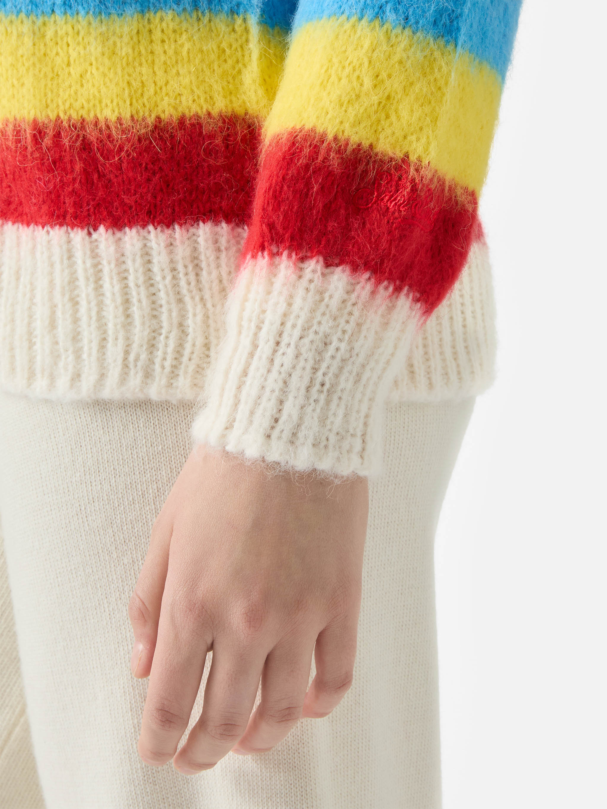 mc2-saint-barth-chloe-cardigan-donna-garzato-a-righe-multicolor image 4
