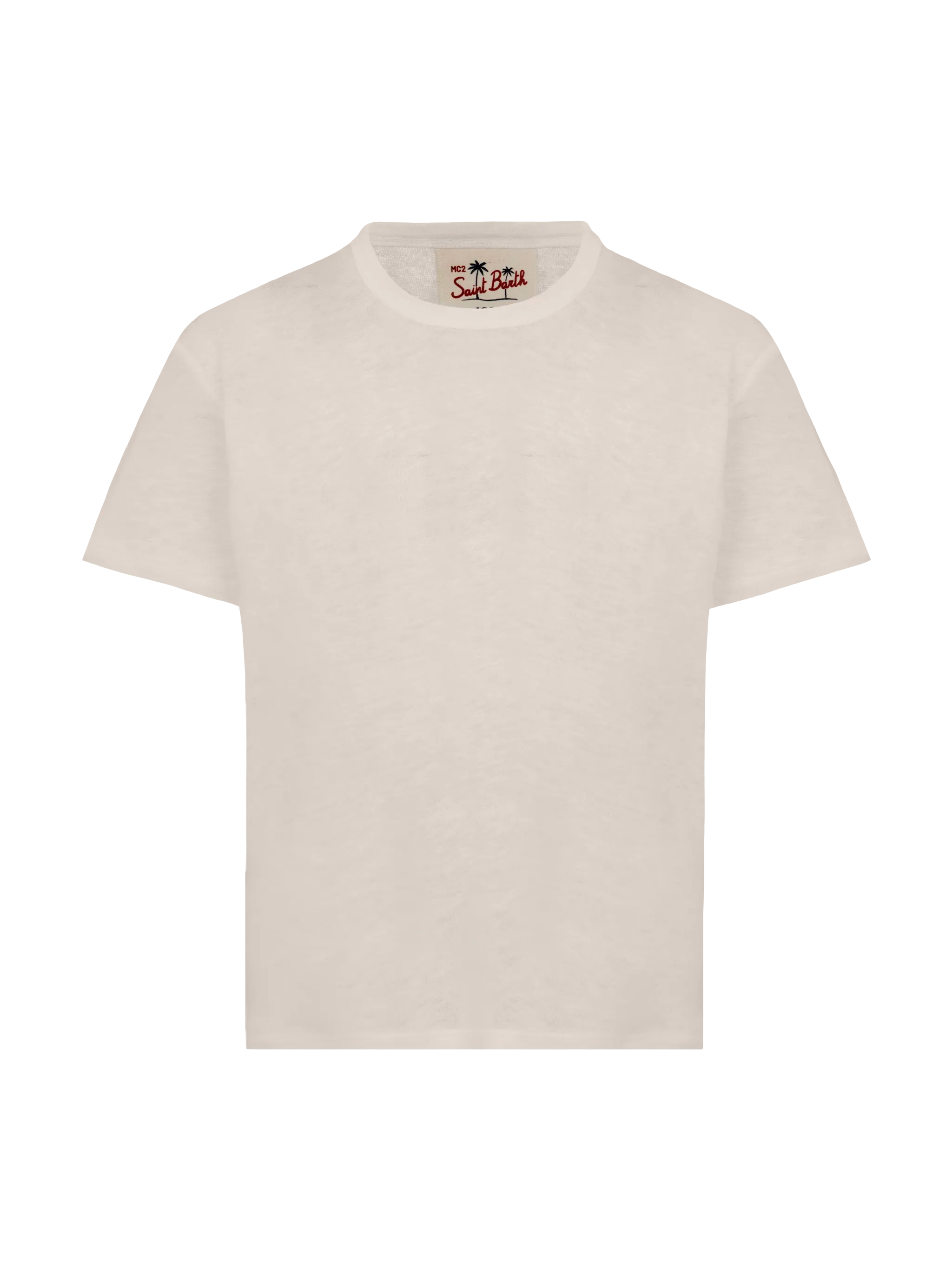 mc2-saint-barth-t-shirt-alex-in-jersey-di-lino-bianco-panna-t-shirt-bambino-con- image 1