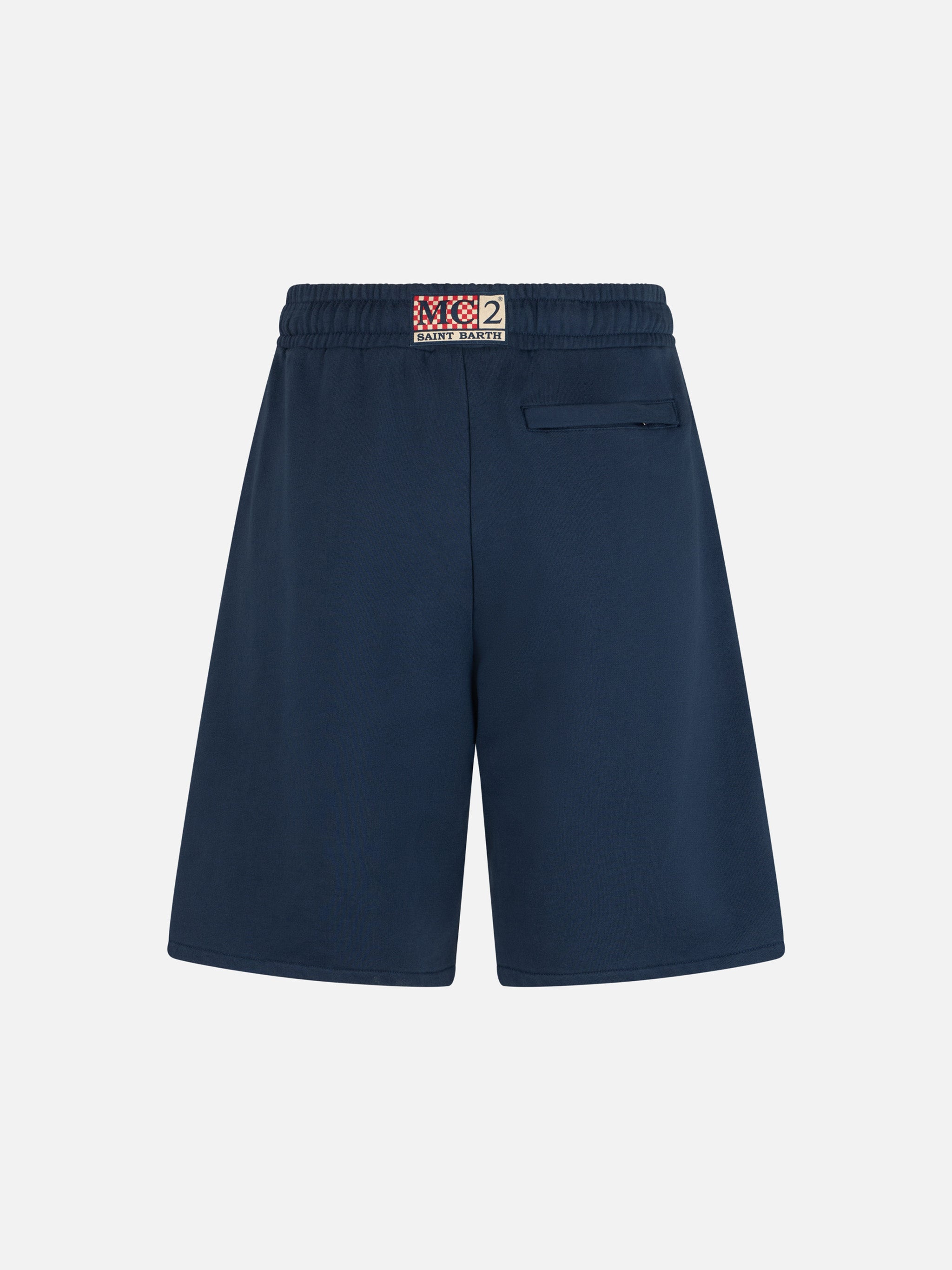 mc2-saint-barth-bermuda-uomo-randle-in-cotone-blu-navy-tinta-unita image 5