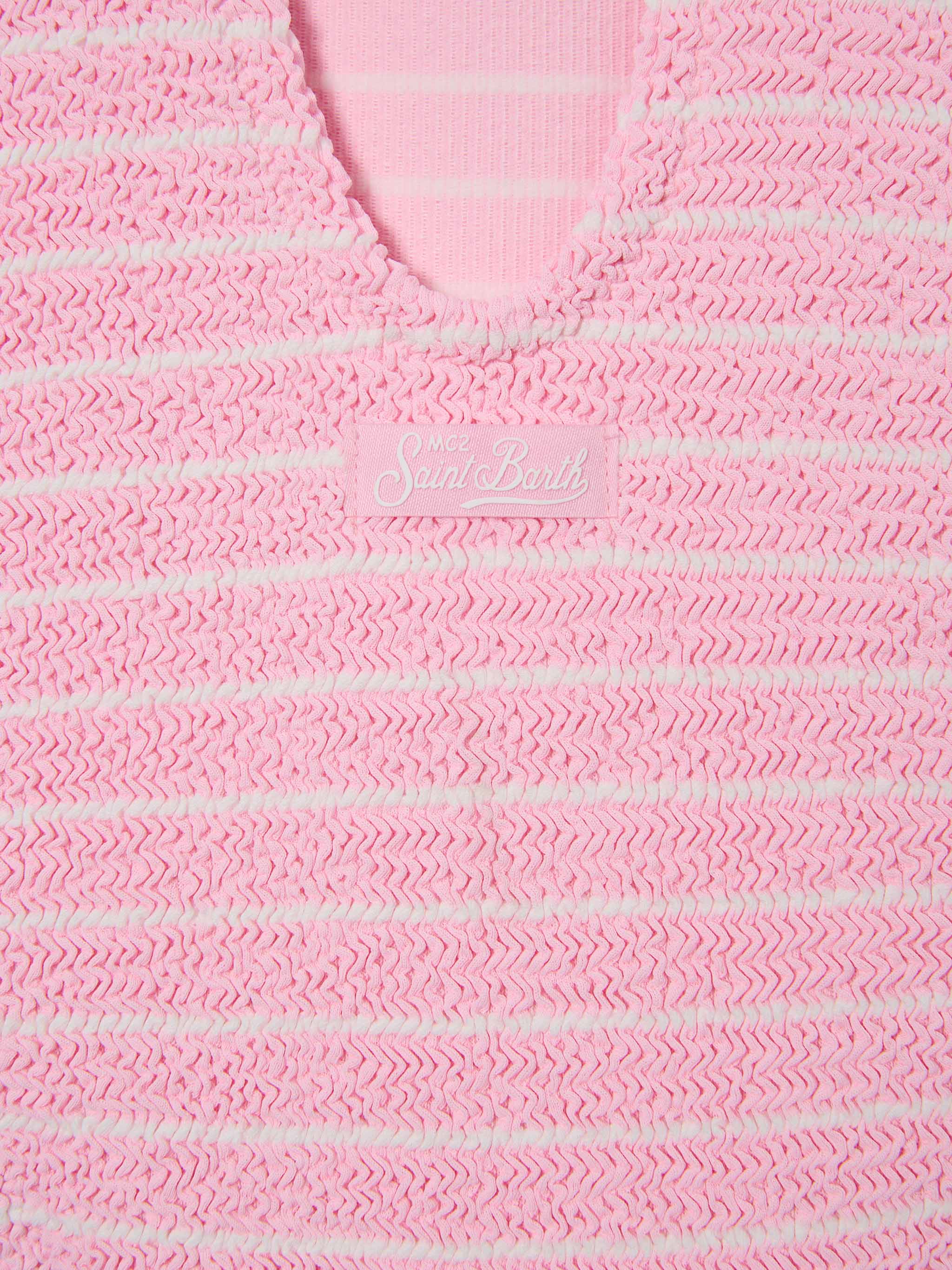 mc2-saint-barth-cara-costume-intero-bambina-crinkle-righe-rosa image 4