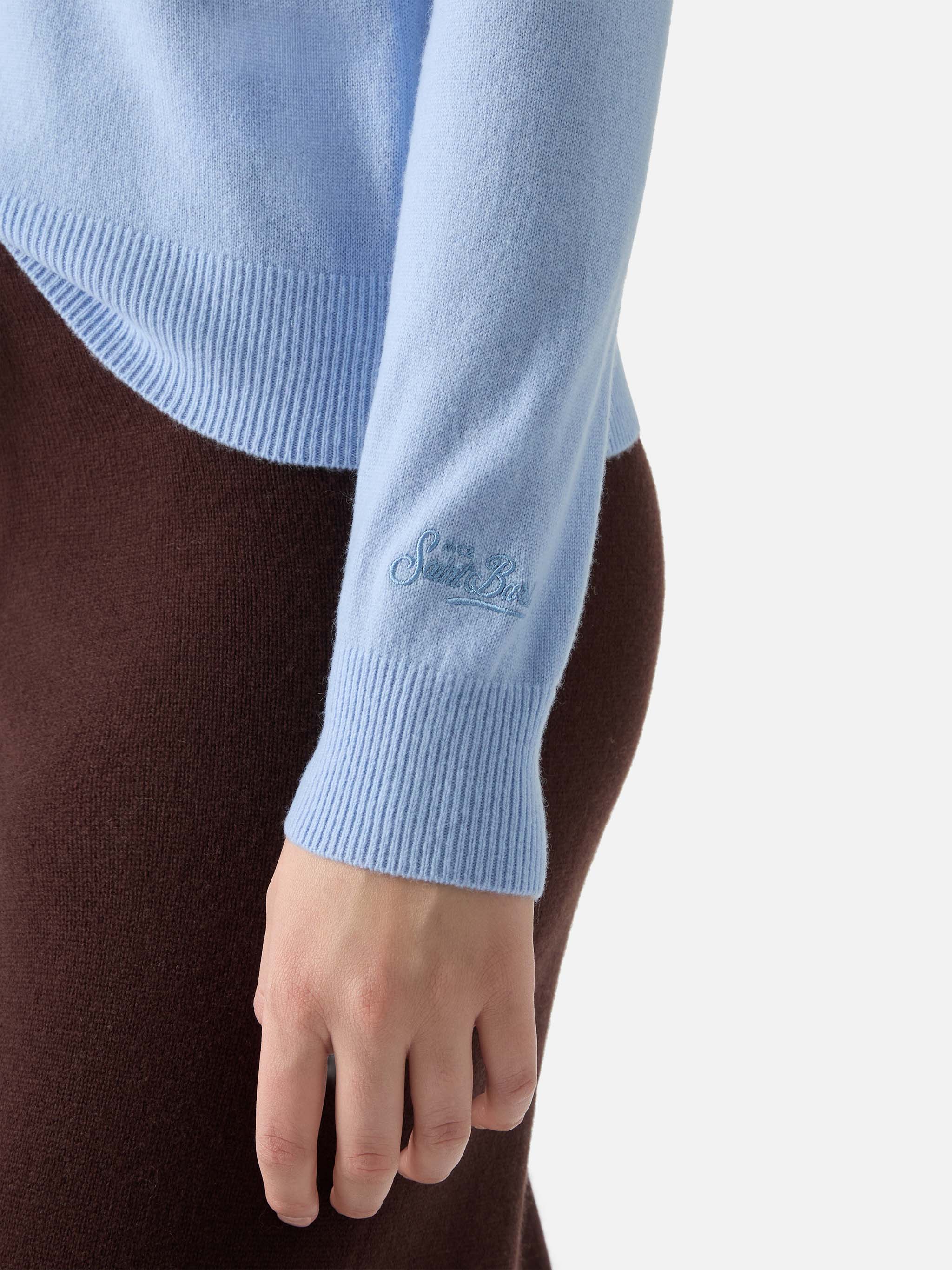 mc2-saint-barth-maglione-sorbonne-donna-in-100-cashmere-azzurro image 4