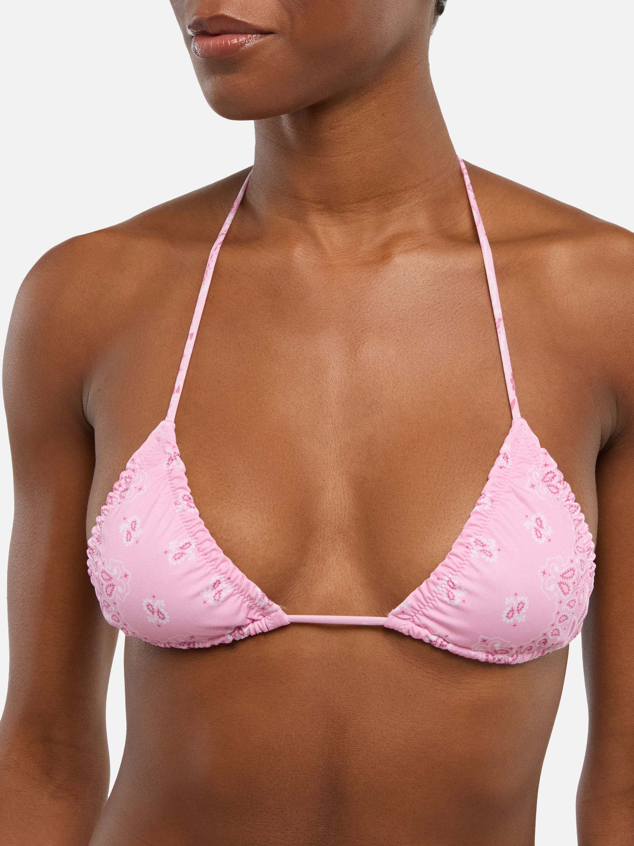 mc2-saint-barth-nilly-top-bikini-triangolo-donna-stampa-bandana-rosa image 2
