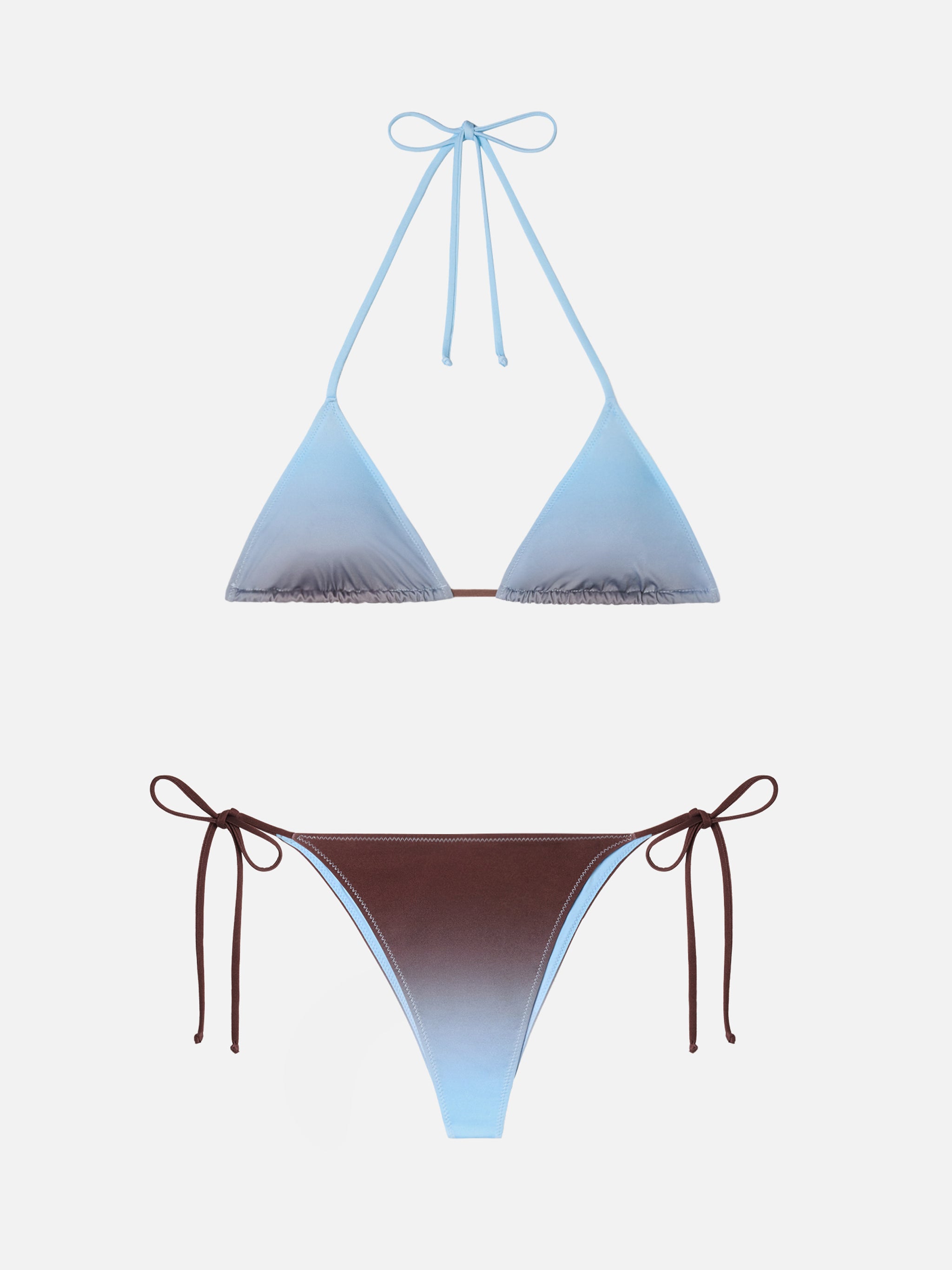 mc2-saint-barth-bikini-leah-marielle-a-triangolo-stampa-sfumata-marrone-azzurro image 1