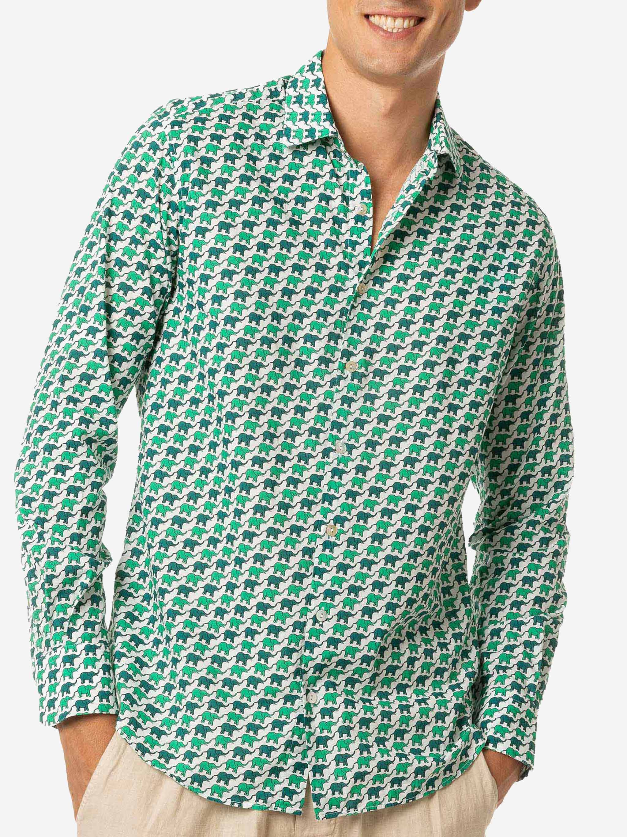 mc2-saint-barth-sikelia-camicia-uomo-cotone-bianco-stampa-elefanti image 1