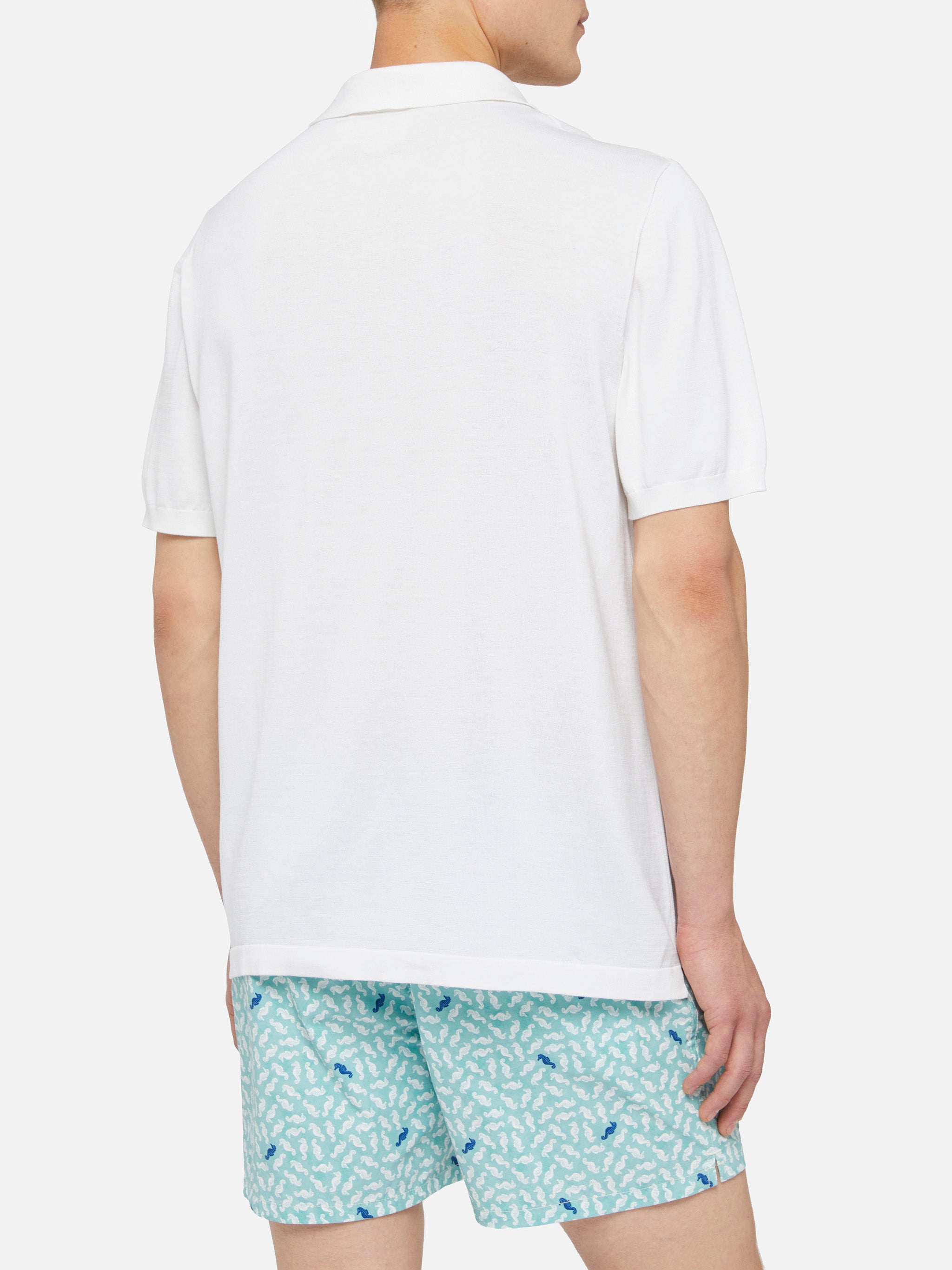 mc2-saint-barth-sloan-polo-uomo-maglia-seta-cotone-bianca image 5