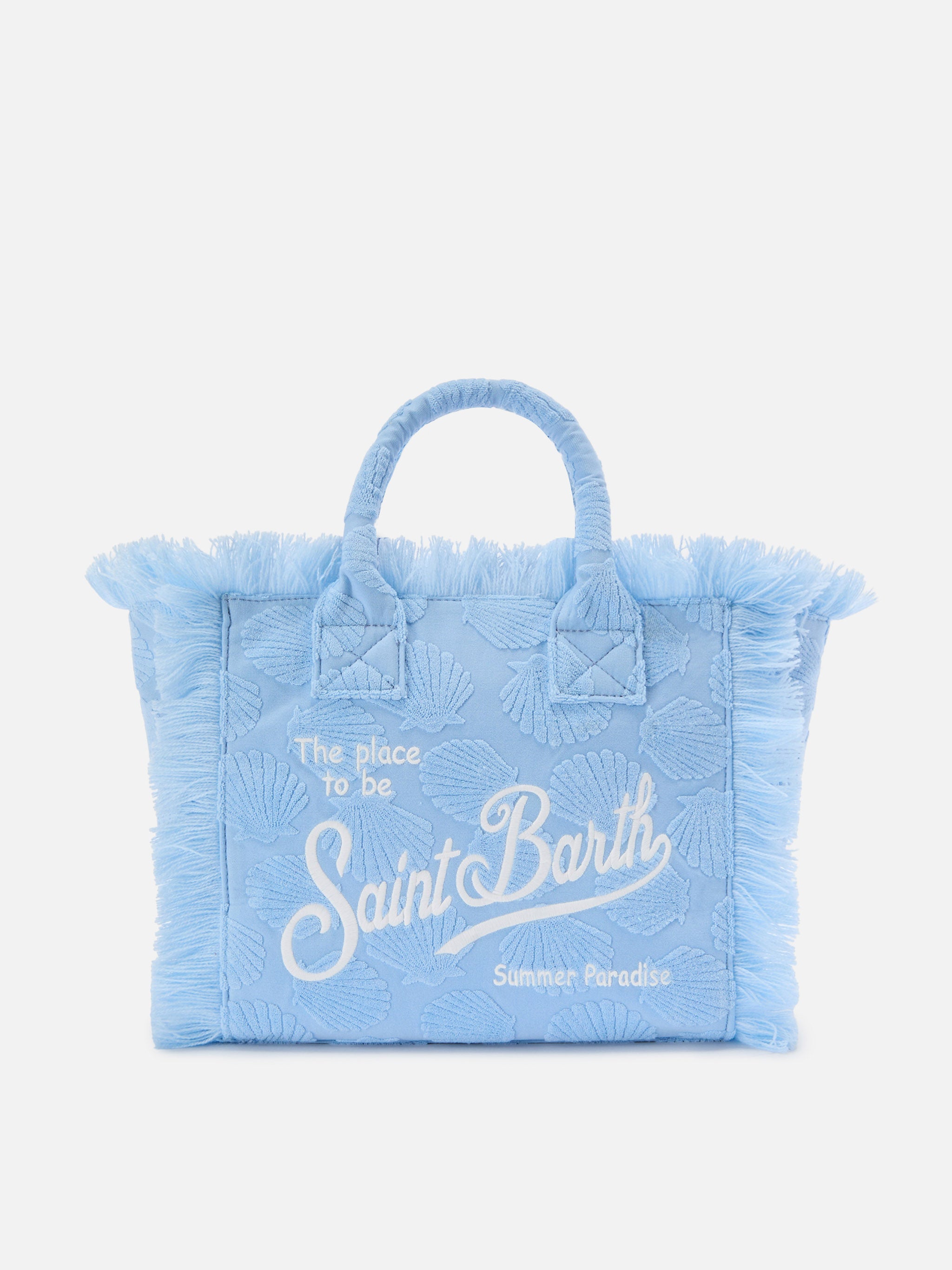 mc2-saint-barth-borsa-colette-in-tessuto-effetto-spugna-con-conchiglie-in-riliev image 1