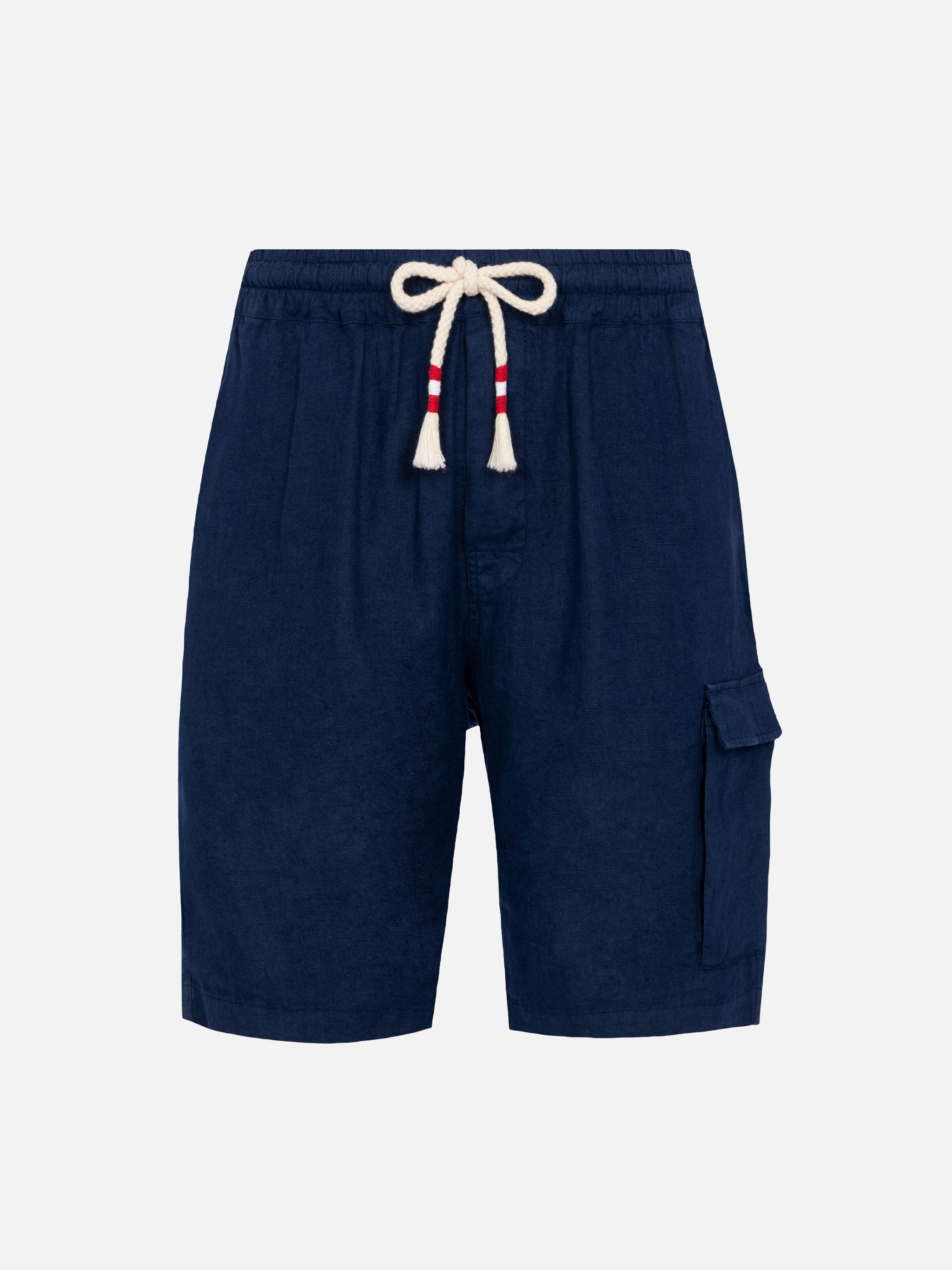 mc2-saint-barth-bermuda-marseille-in-lino-blu-navy-uomo image 4