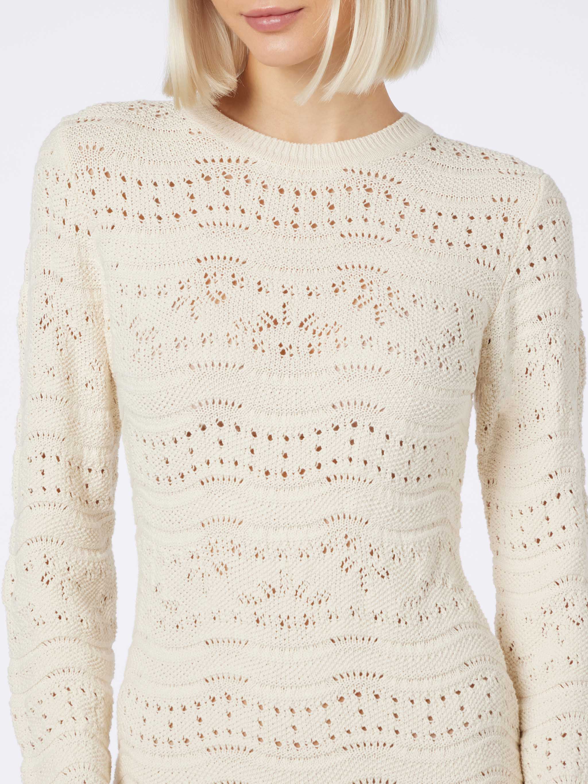 mc2-saint-barth-imany-abito-mini-in-maglia-di-cotone-traforata-bianco image 3