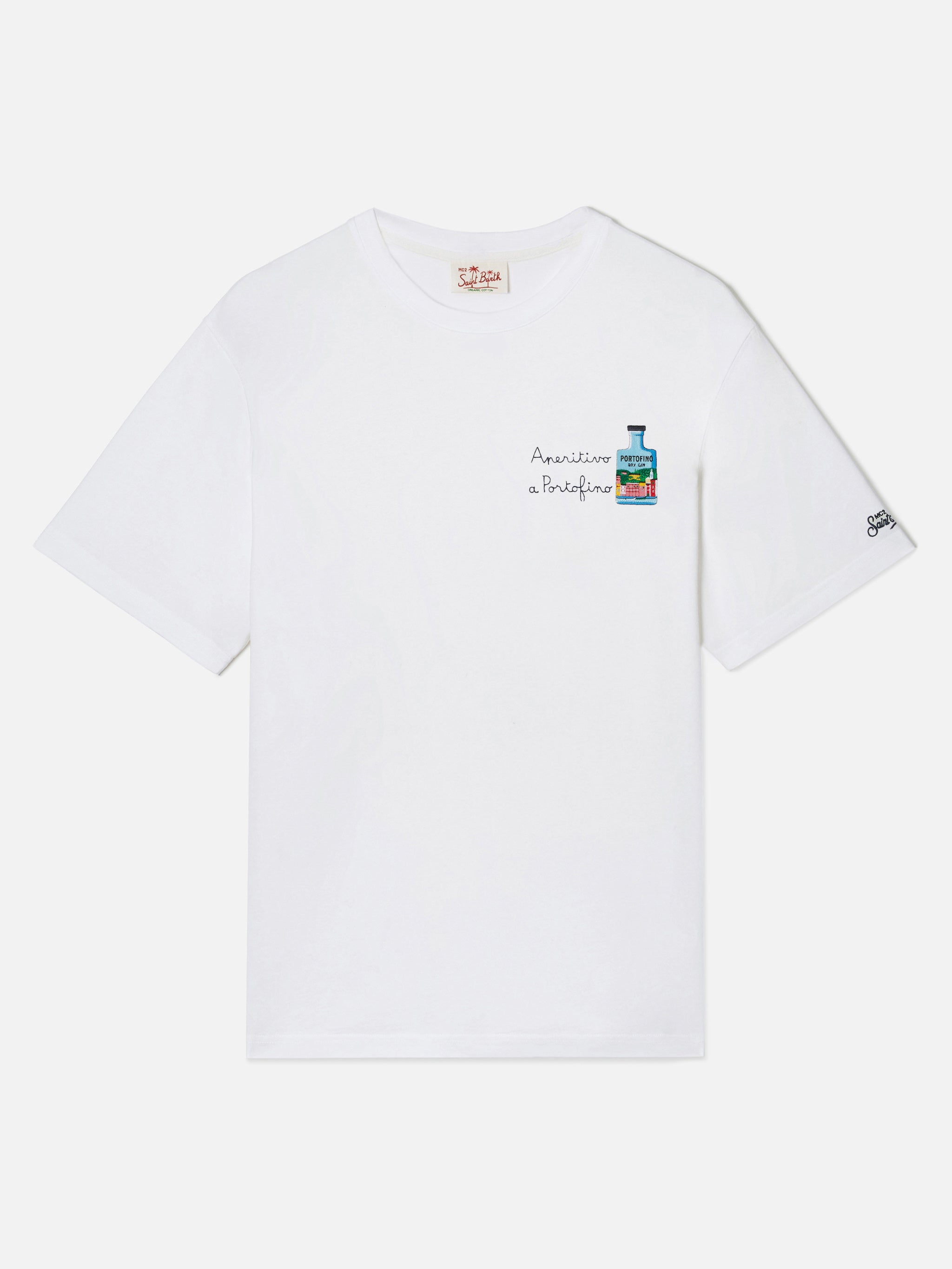 mc2-saint-barth-t-shirt-portofino-uomo-bianca-ricamo-aperitivo-a-portofino-speci image 5