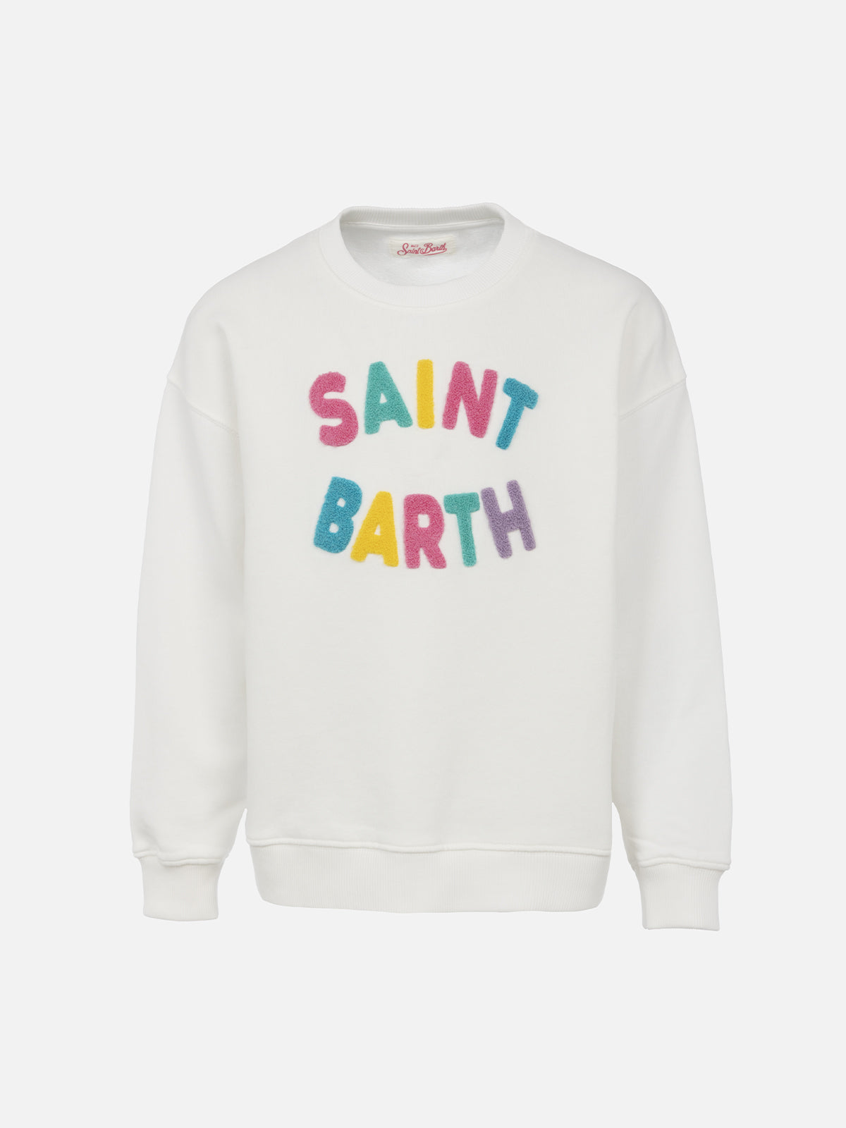 mc2-saint-barth-felpa-da-bambina-briony-con-patch-saint-barth-in-spugna-multicol image 1