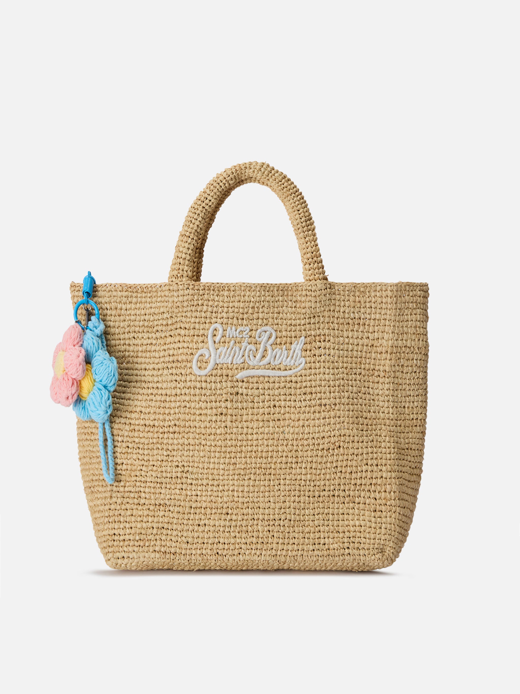 mc2-saint-barth-funny-charm-da-borsa-fiori-crochet-multicolor-con-moschettone image 2