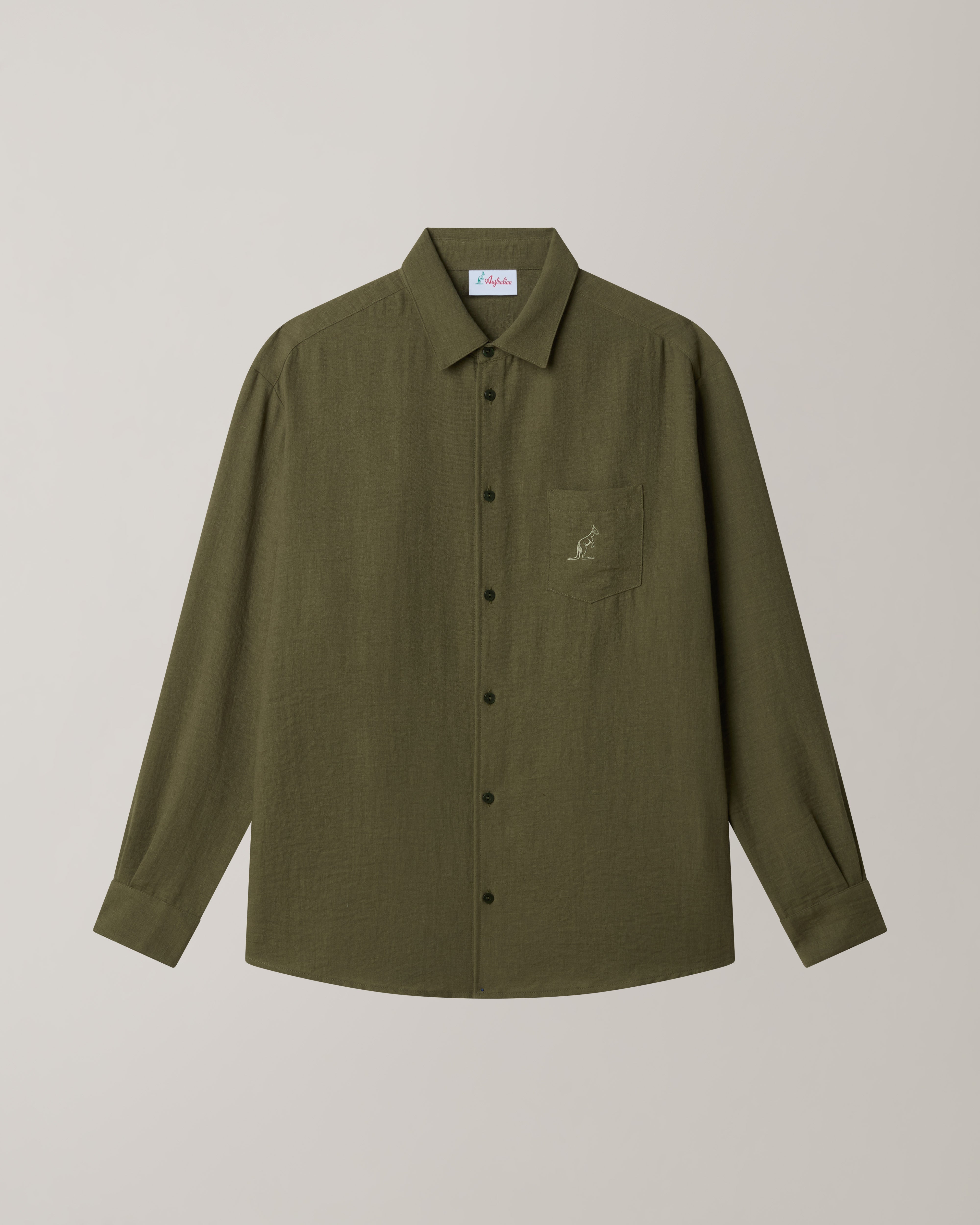 australian-doric-camicia-manica-lunga-canvas-made-in-italy image 5