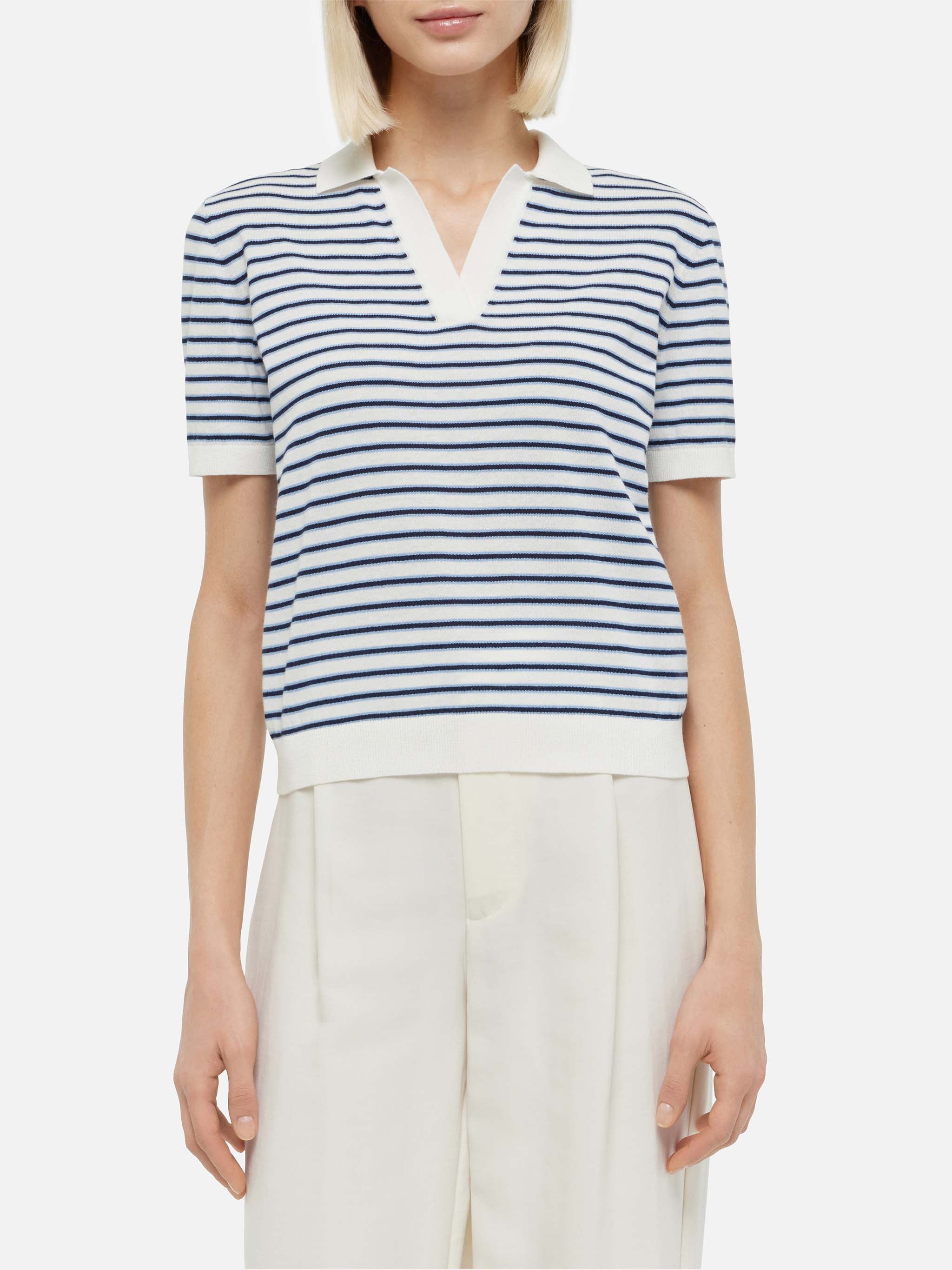 polo-donna-mc2-saint-barth-evonne-a-righe-blu-in-cotone image 4