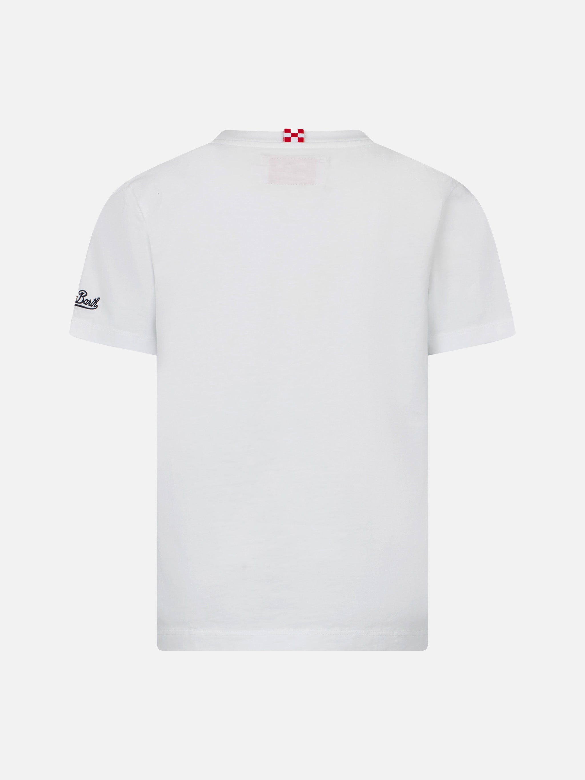 mc2-saint-barth-t-shirt-bambino-cotone-bianca-stampa-cartoline-ibiza image 2