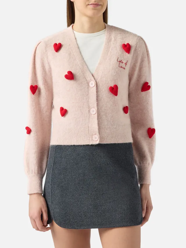 mc2-saint-barth-cardigan-lyza-soft-crop-con-cuori-crochet-rosa image 1