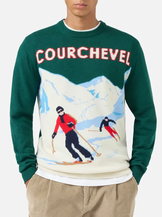 mc2-saint-barth-maglione-heron-uomo-girocollo-jacquard-courchevel-verde image 1