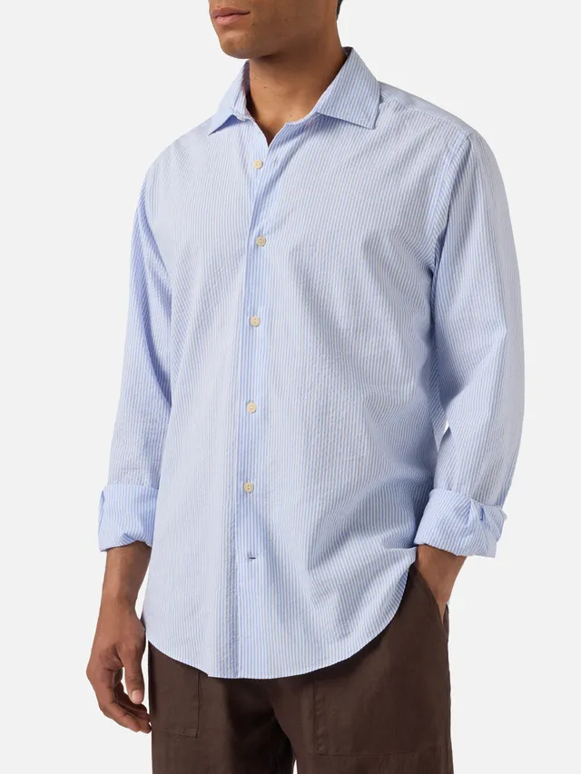 mc2-saint-barth-camicia-pamplona-in-seersucker-a-righe-azzurre image 1