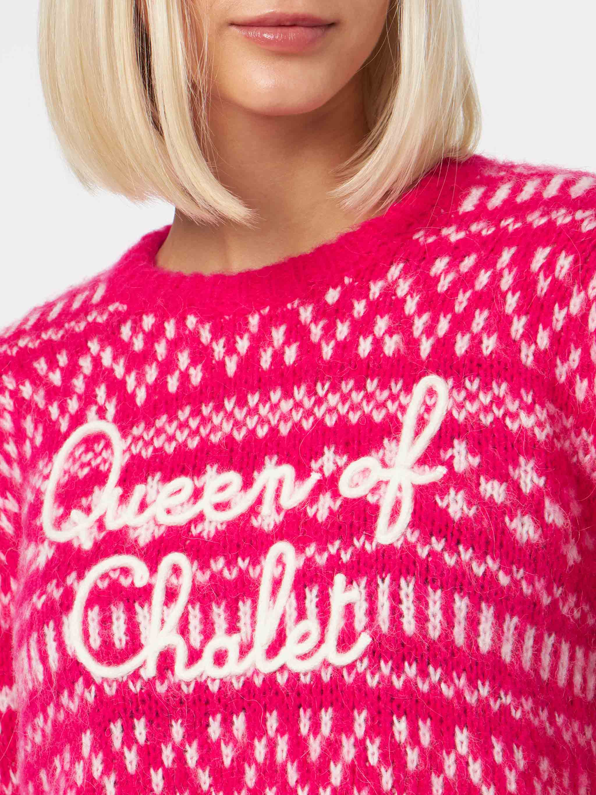 mc2-saint-barth-new-queen-que0025-maglia-donna-fucsia-queen-of-chalet-fair-isle image 2