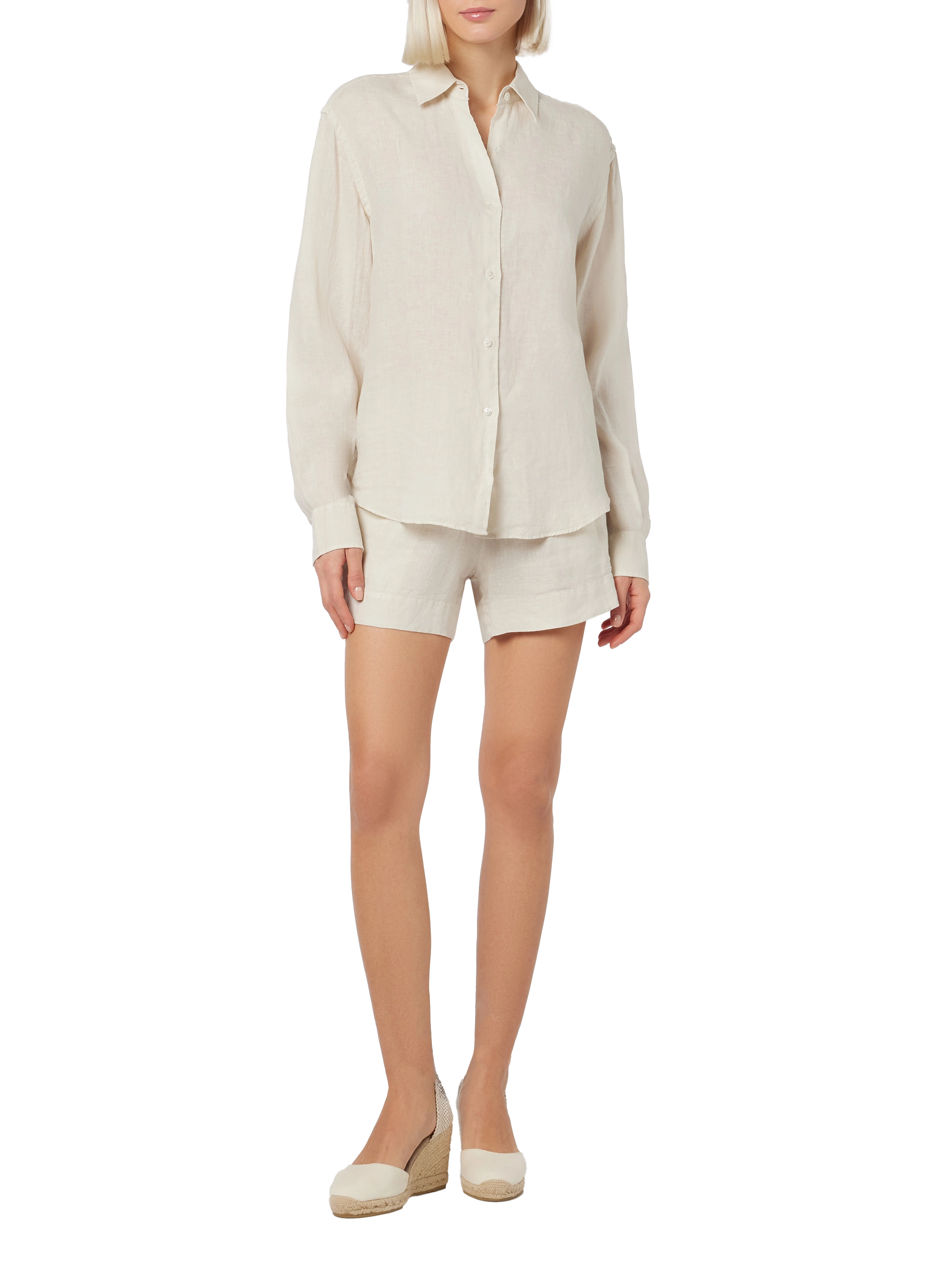 mc2-saint-barth-meave-short-lino-panna-donna-vita-elasticizzata image 5