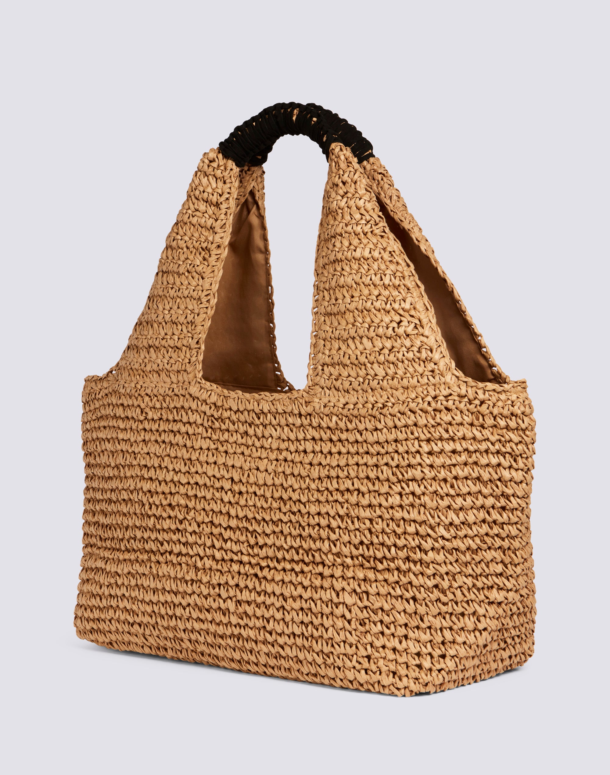 sundek-maxi-bag-in-paper-straw-intrecciata-con-zip image 2