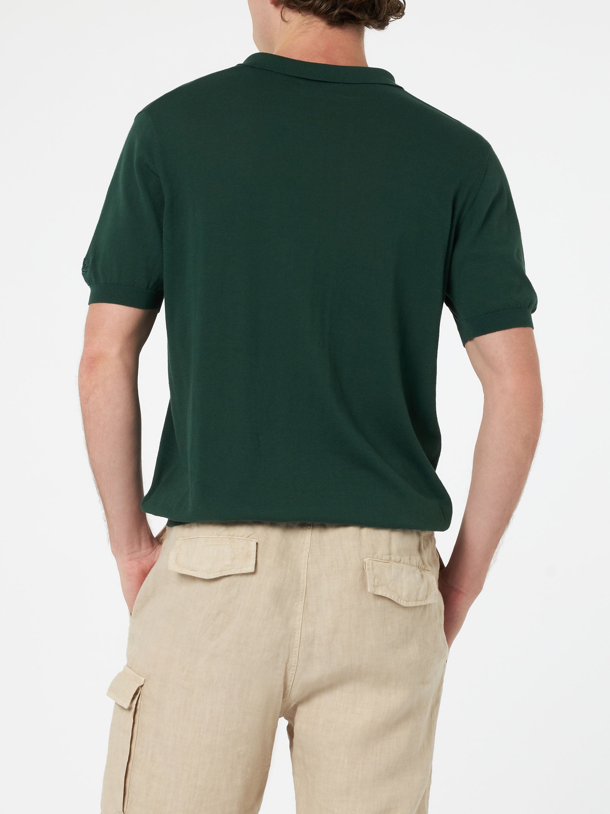 mc2-saint-barth-sloan-polo-uomo-in-maglia-verde-inglese-ice-cotton image 3