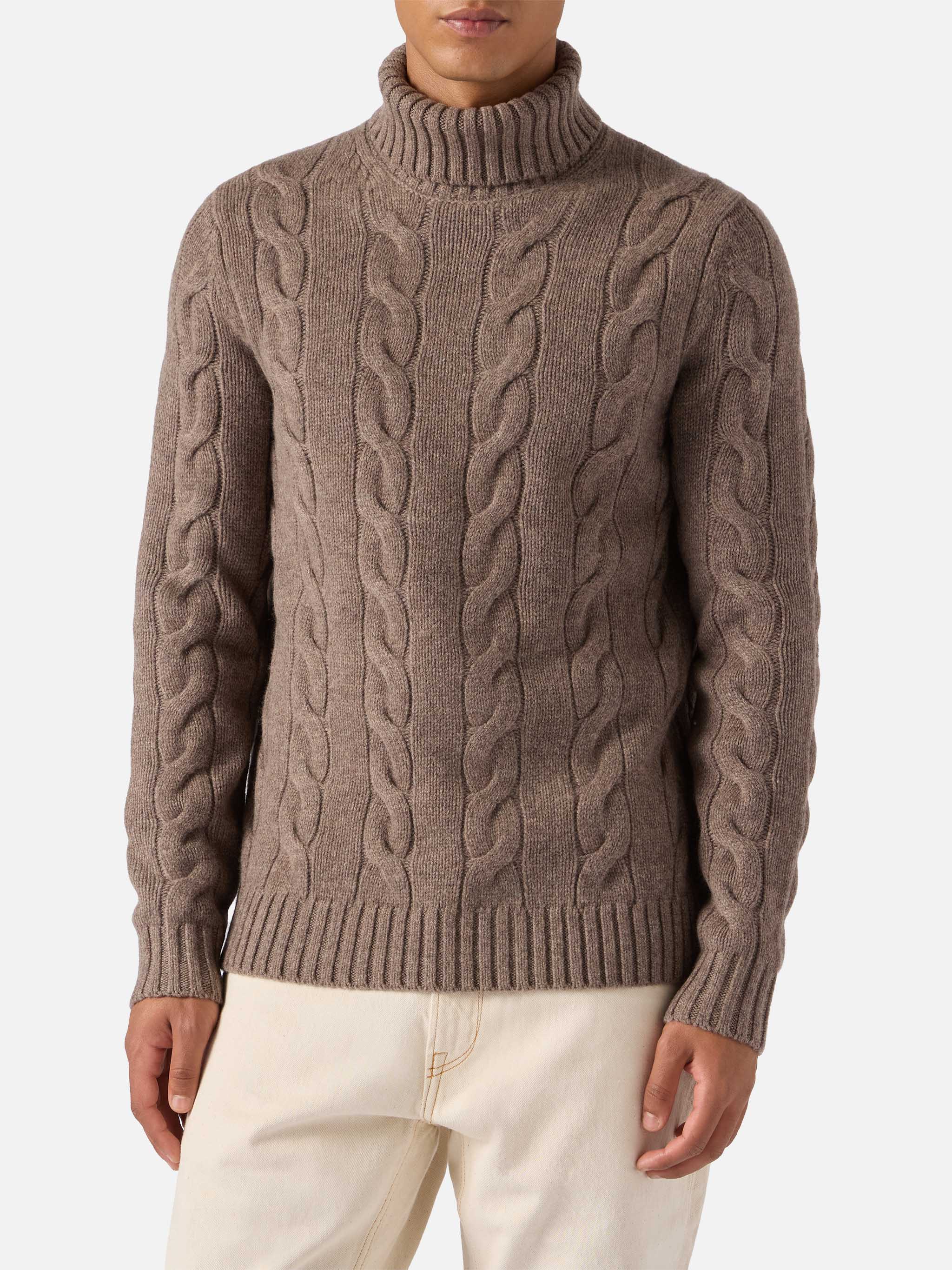 mc2-saint-barth-valdez-pullover-dolcevita-uomo-lana-nocciola image 1