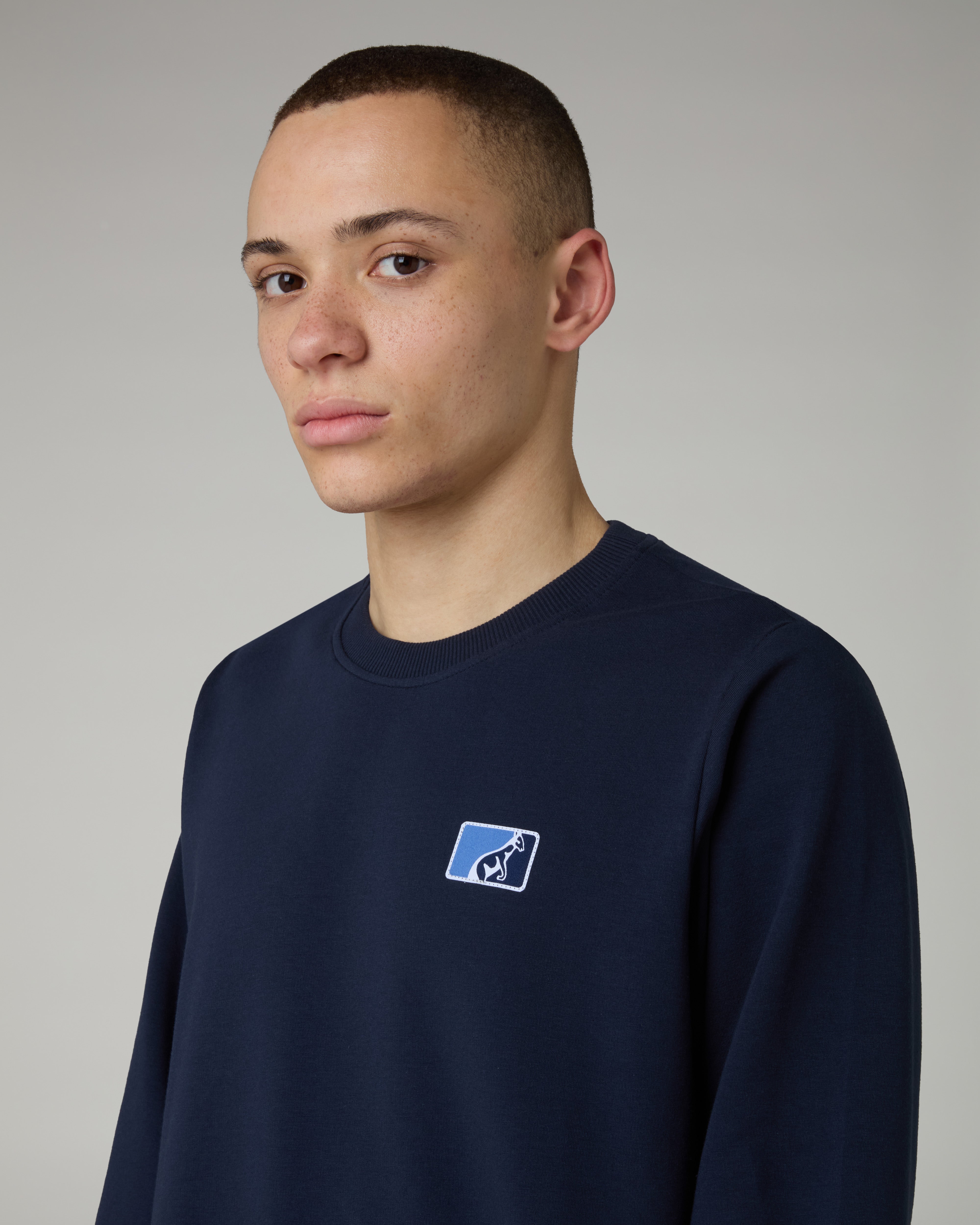 australian-easy-crewneck-felpa-girocollo-uomo-eclipse-blue-made-in-italy image 4