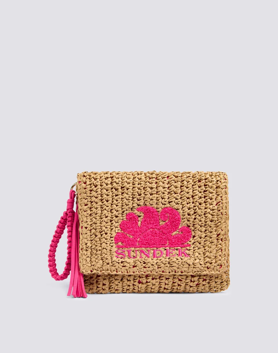 sundek-gabi-aw022abpa100-pochette-in-paper-straw-con-zip image 1