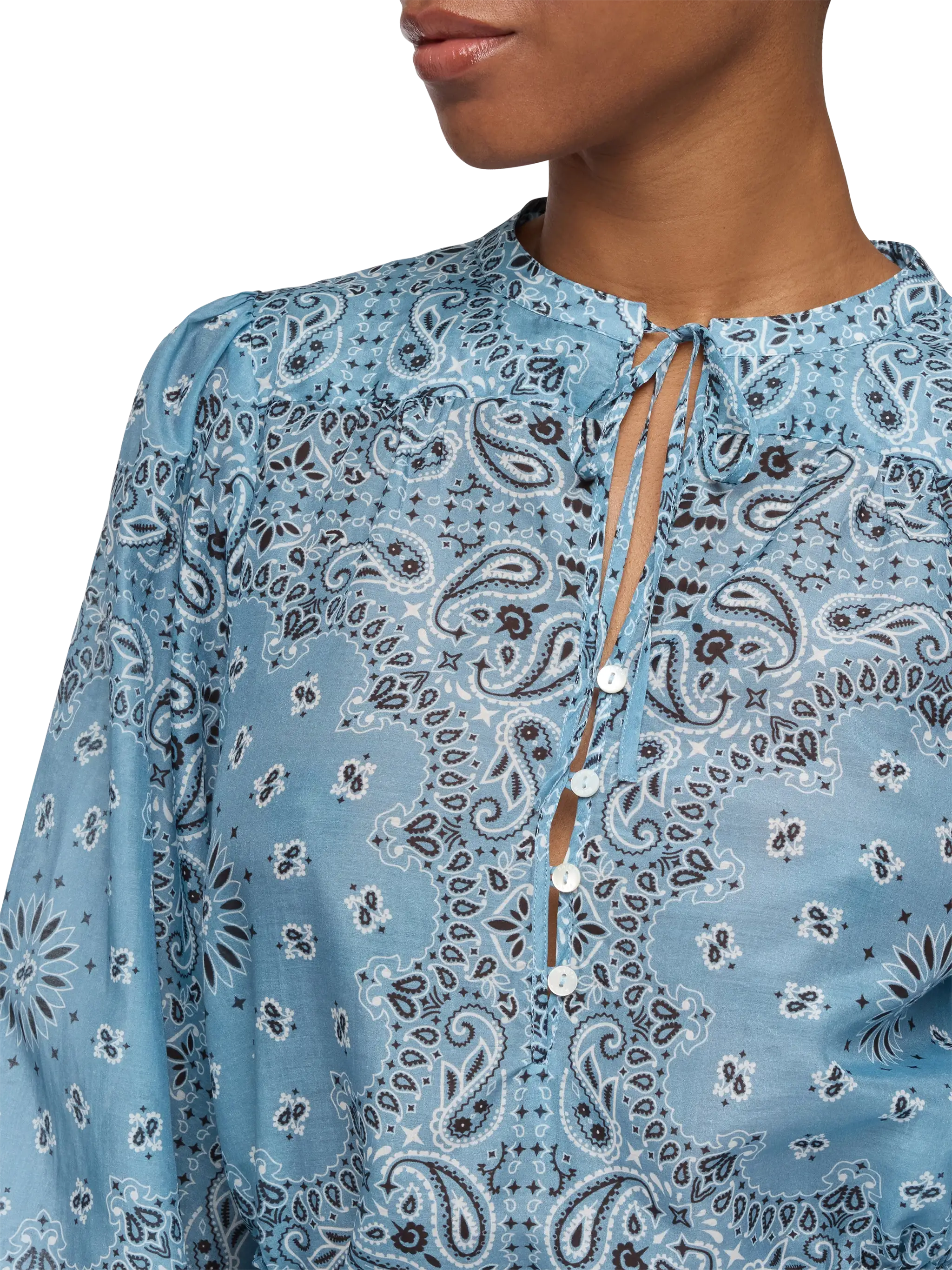 mc2-saint-barth-harper-camicia-oversize-voile-seta-lurex-stampa-bandana-rosa image 3