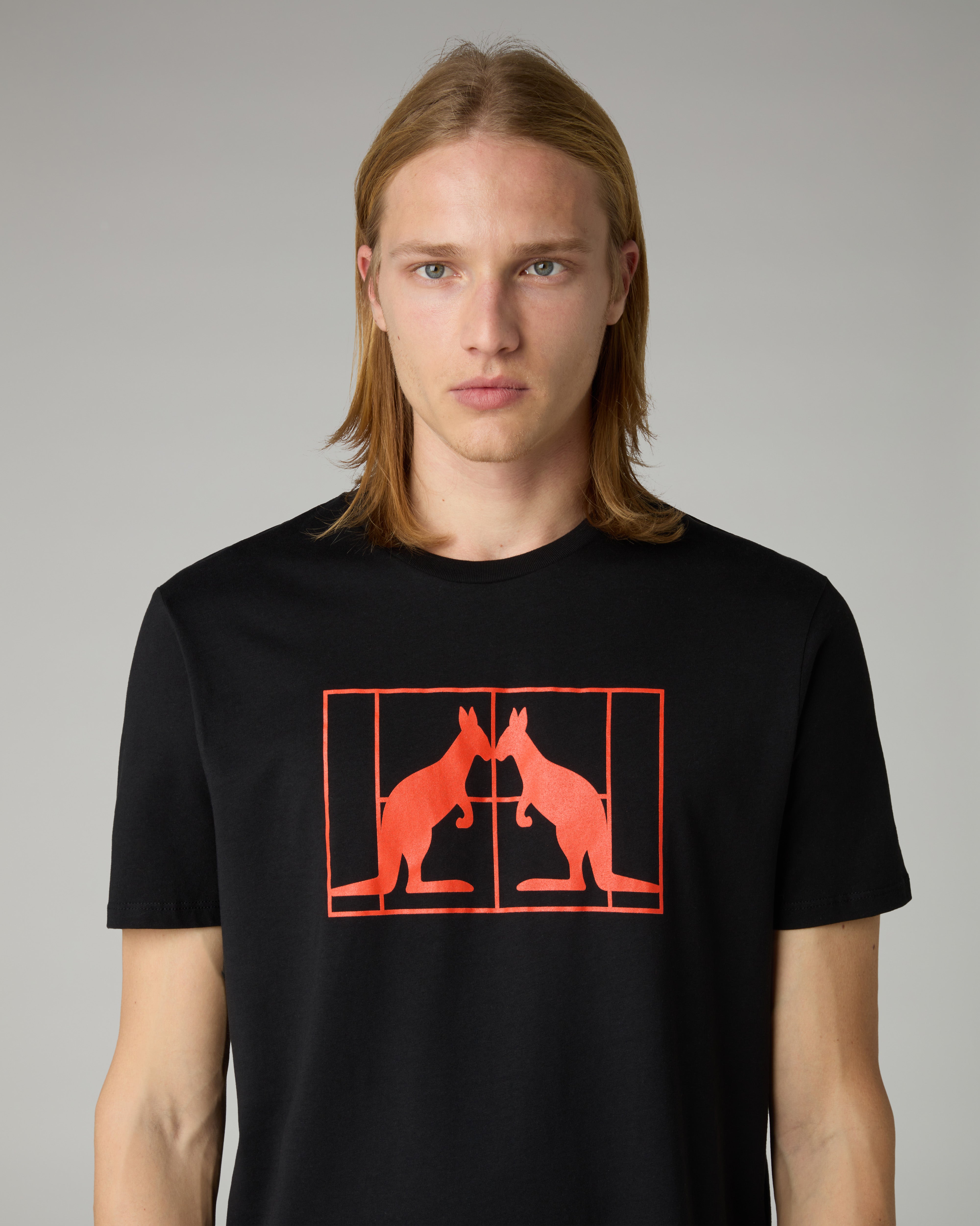 australian-gemini-t-shirt-cotone-nera-stampa-petto image 4