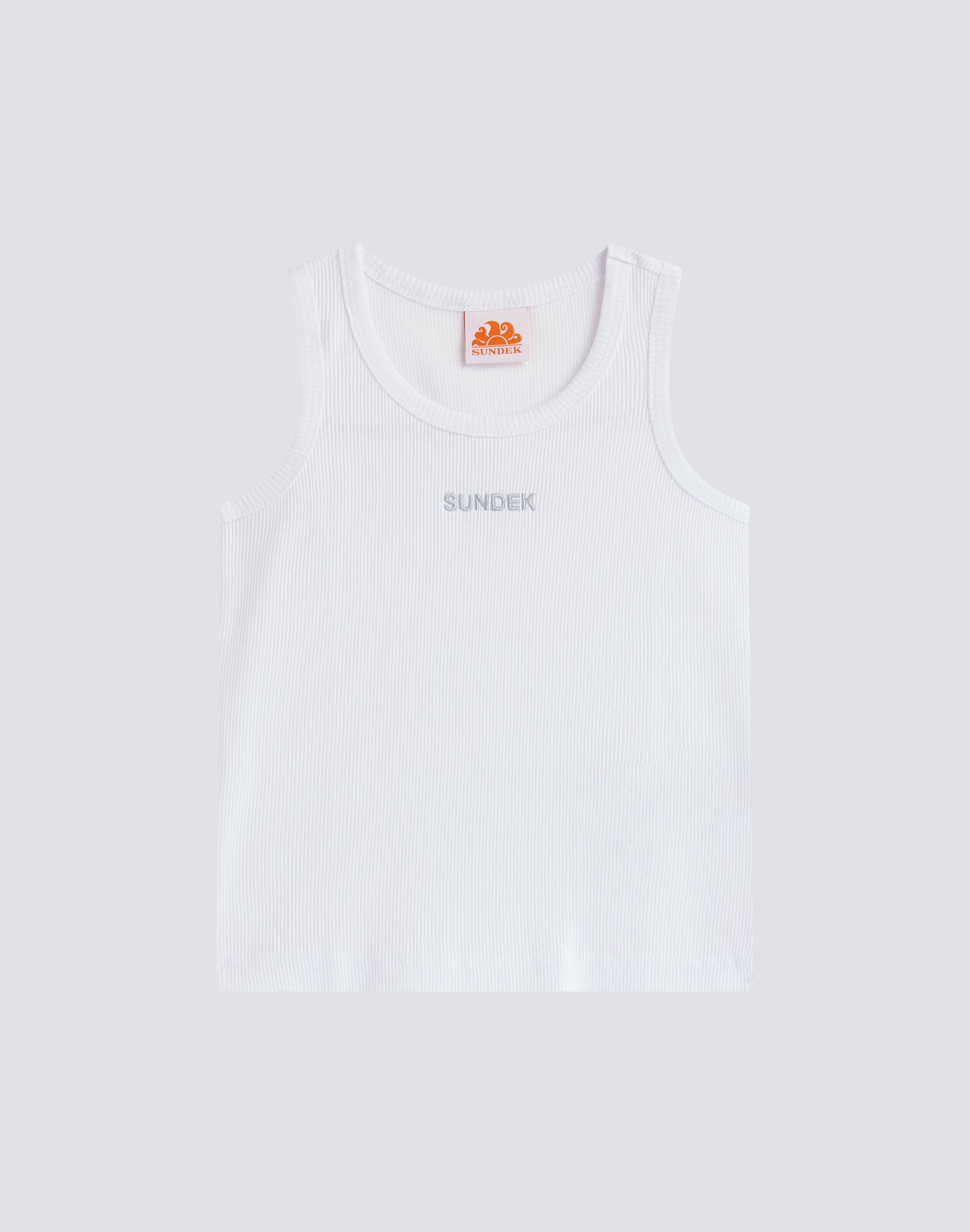 sundek-canotta-bambina-a-costine-con-logo-ricamato image 1