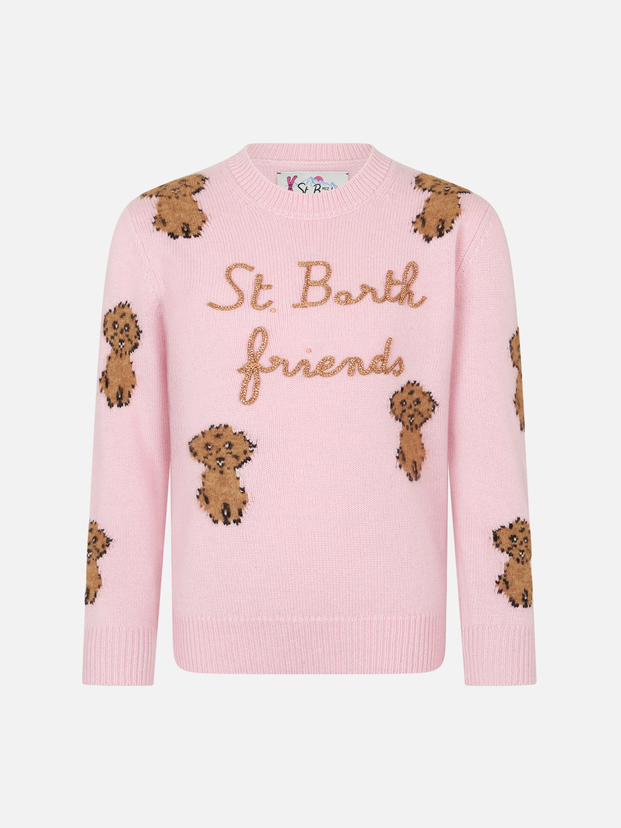 mc2-saint-barth-maglia-bambina-girocollo-rosa-st-barth-friends image 1