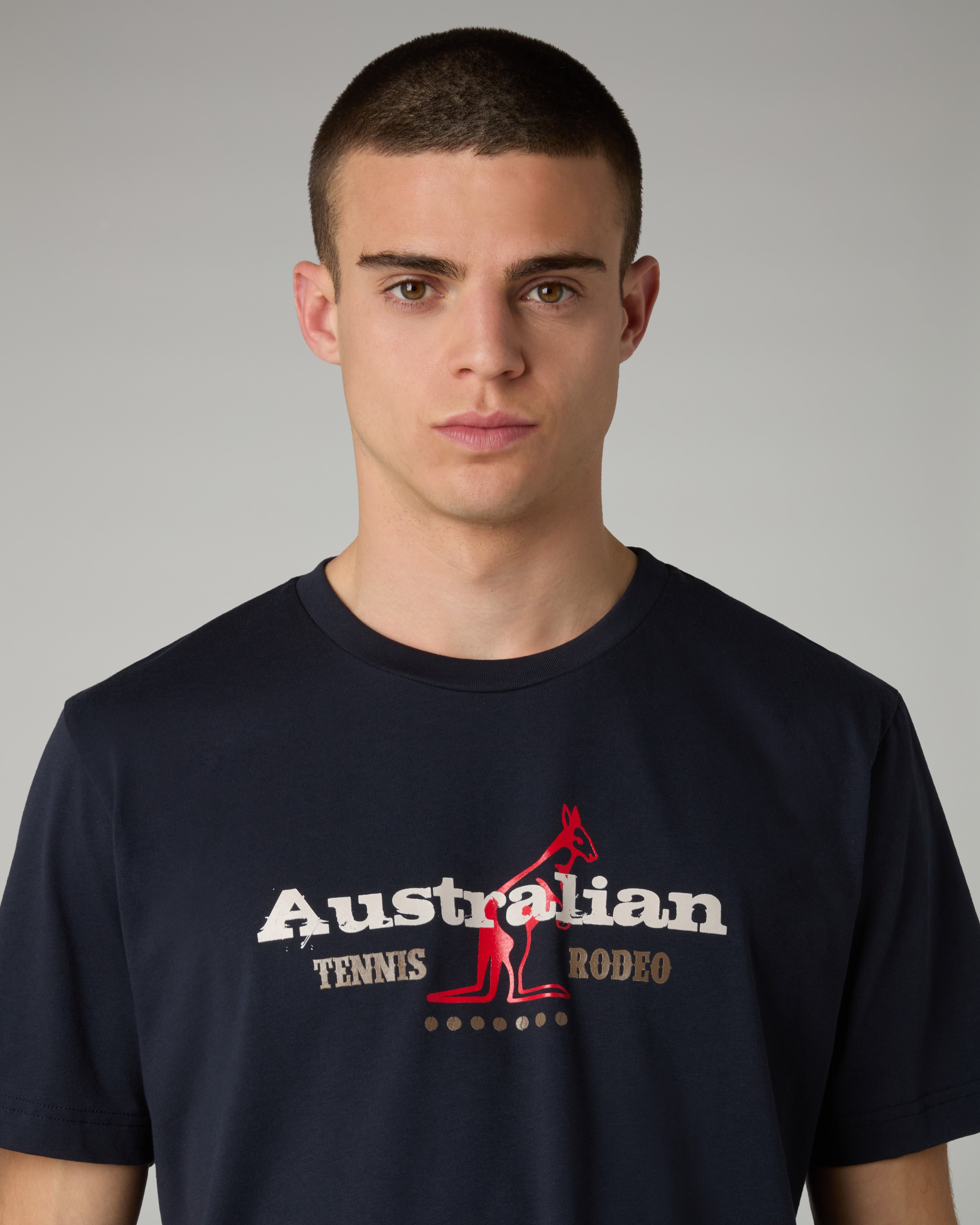 australian-rodeo-t-shirt-in-cotone-regular-fit-blu-navy image 4