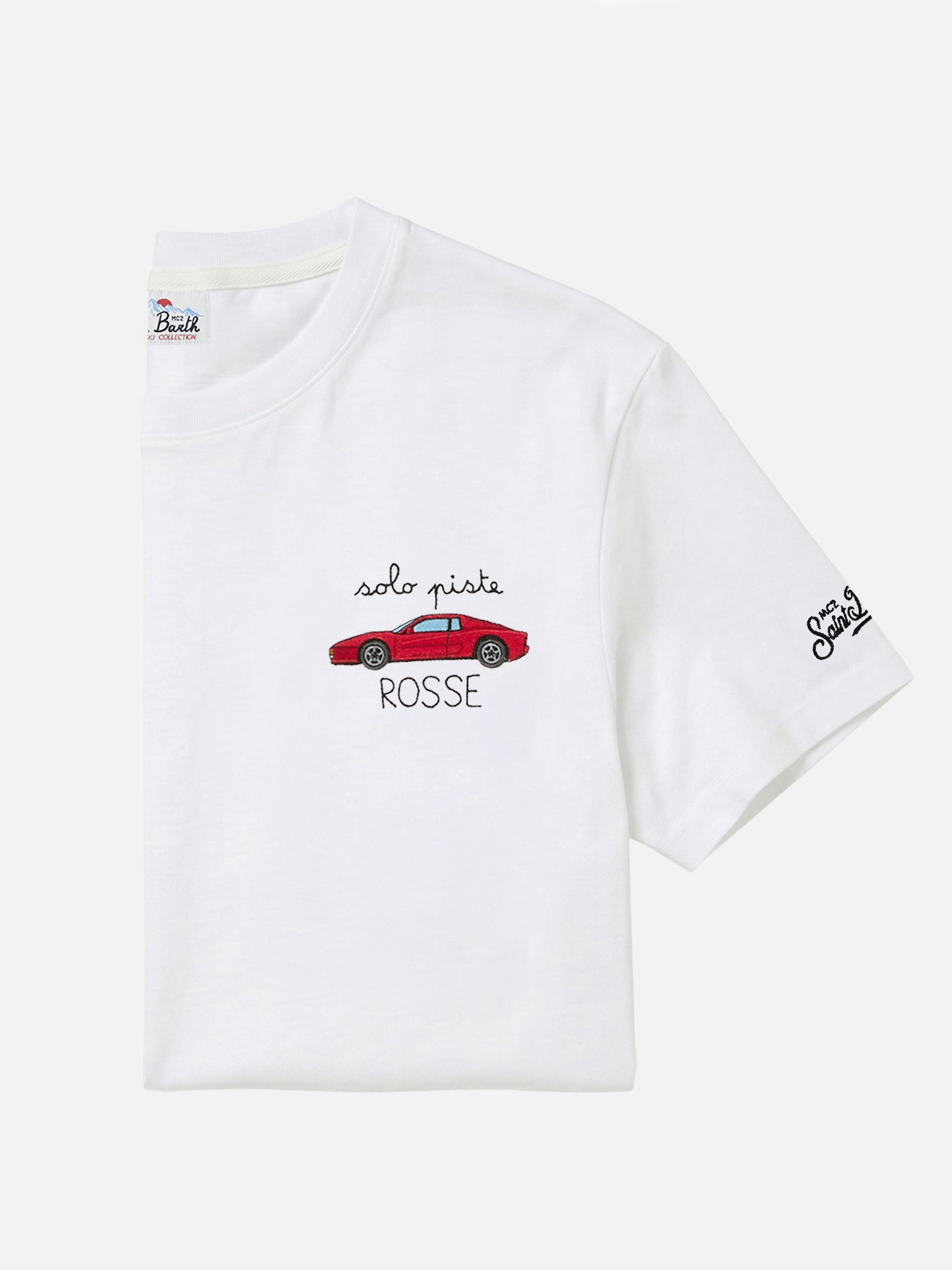 mc2-saint-barth-arnott-t-shirt-uomo-bianca-cotone-ricamo-solo-piste-rosse image 1