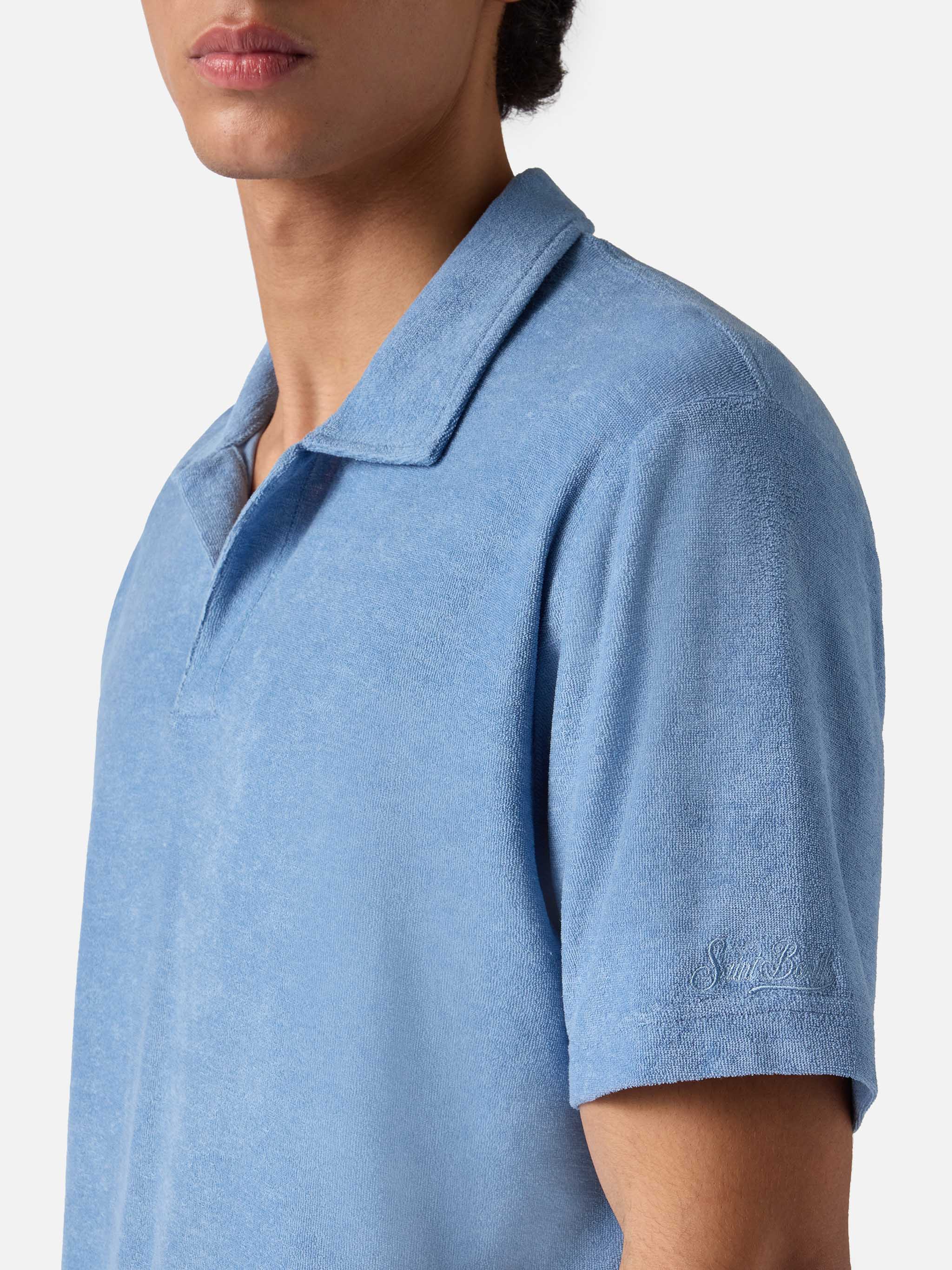 mc2-saint-barth-polo-jeremy-polo-uomo-cotone-spugna-azzurro-polvere image 2