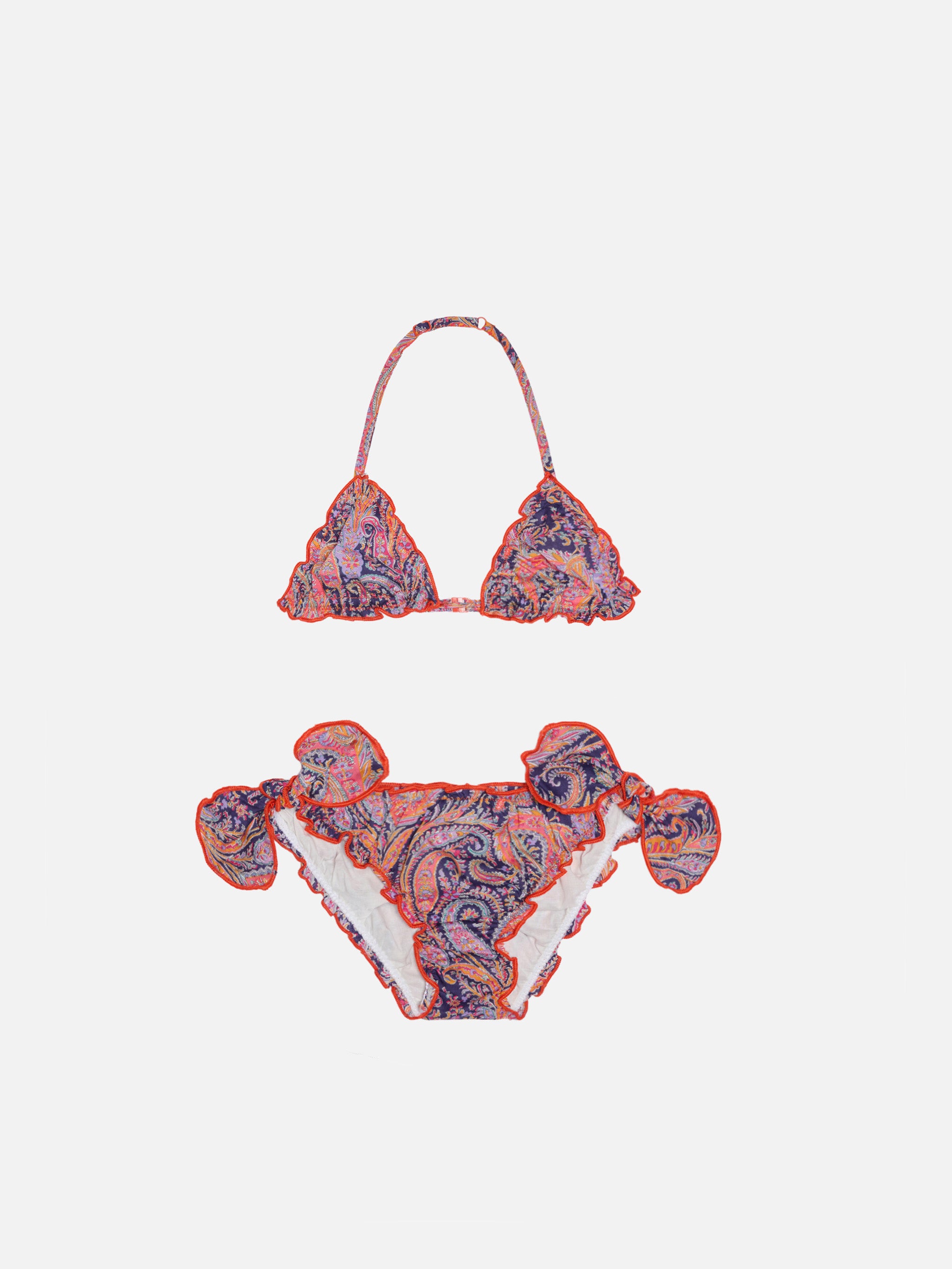 mc2-saint-barth-bikini-bambina-a-triangolo-liberty-special-edition-marrone-paisl image 1