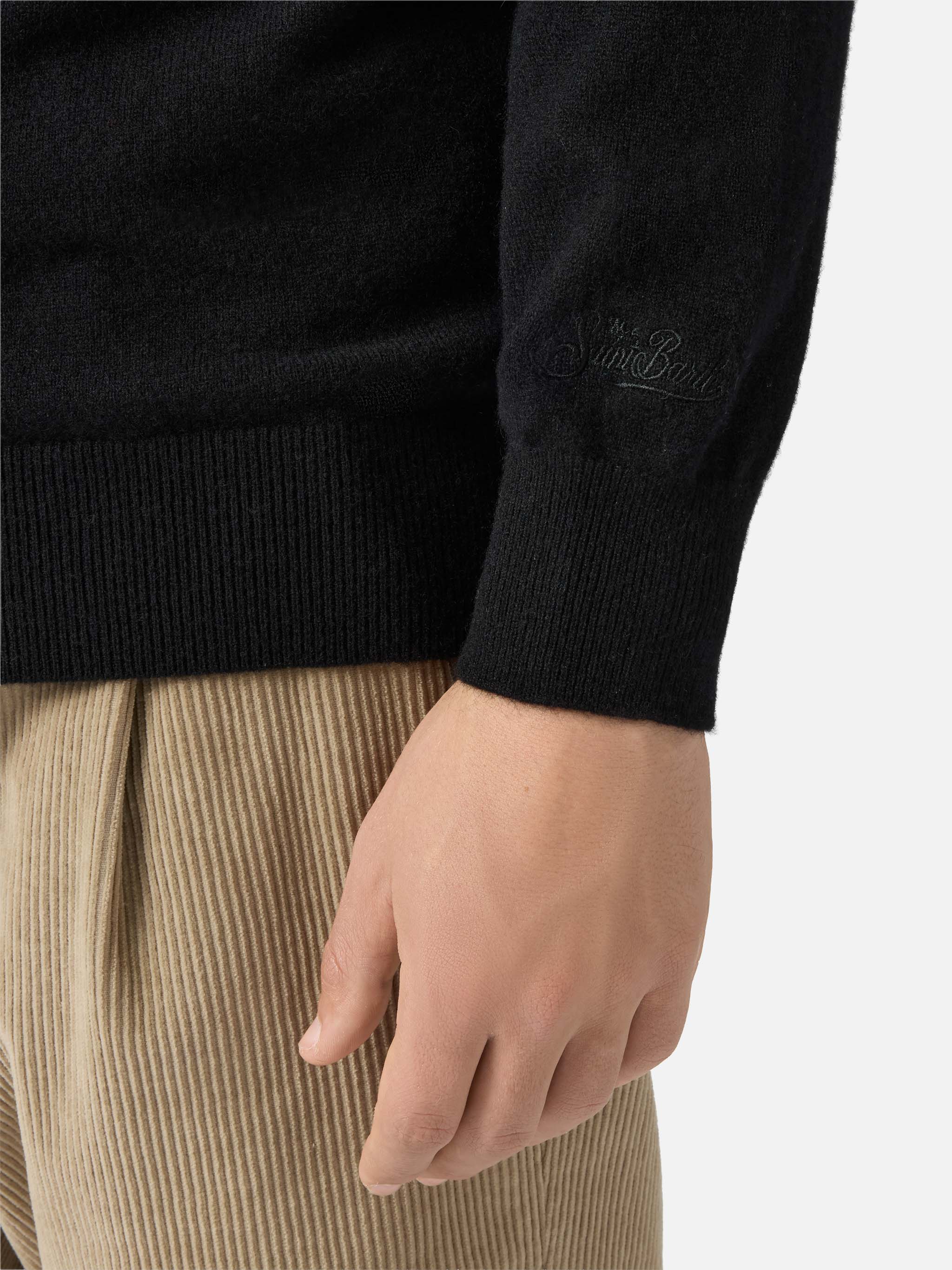 mc2-saint-barth-heron-light-maglione-uomo-100-cashmere-nero-st-moritz image 4