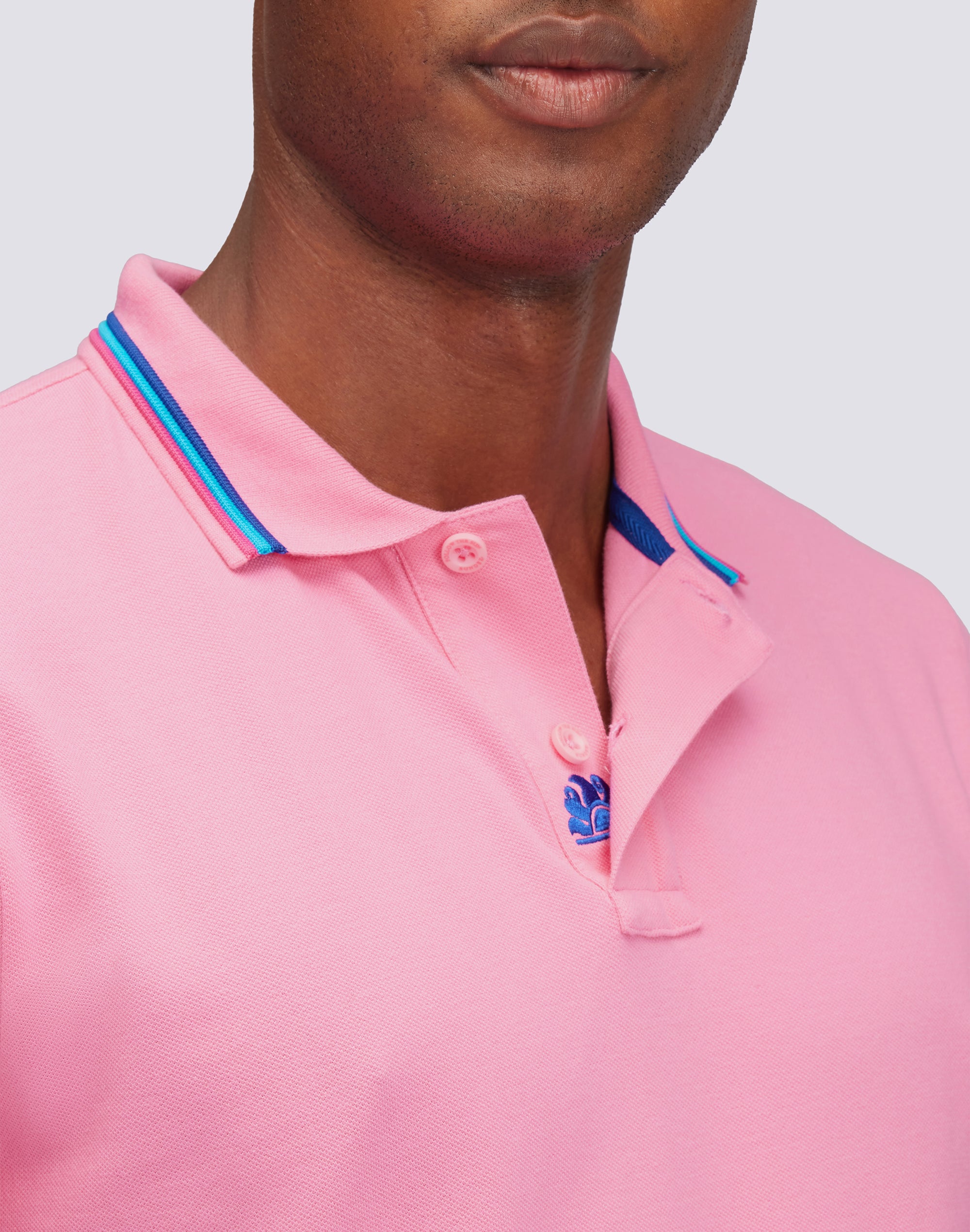 sundek-polo-brice-uomo-in-cotone-piquet-con-bande-tricolor image 3