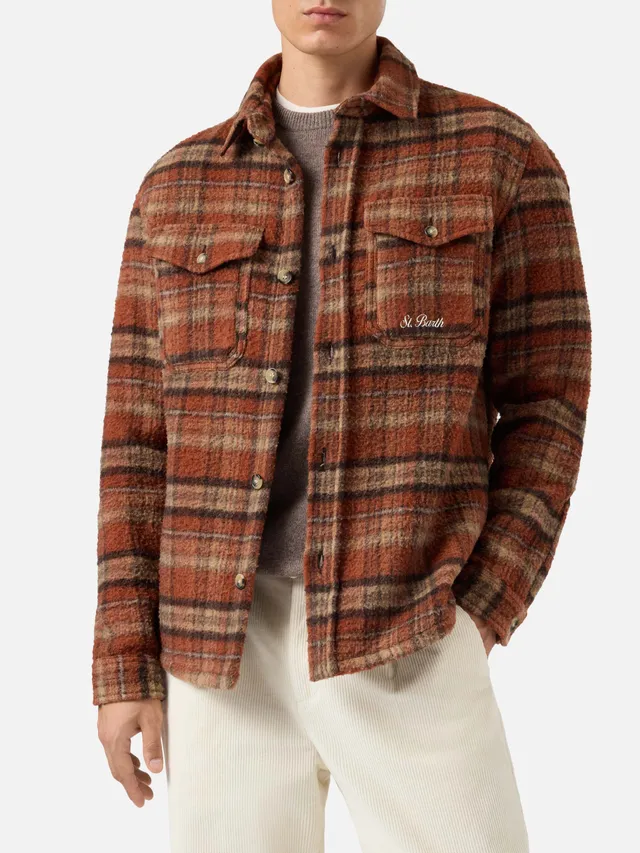 mc2-saint-barth-camicia-burton-casentino-marrone-con-tasche-applicate image 1