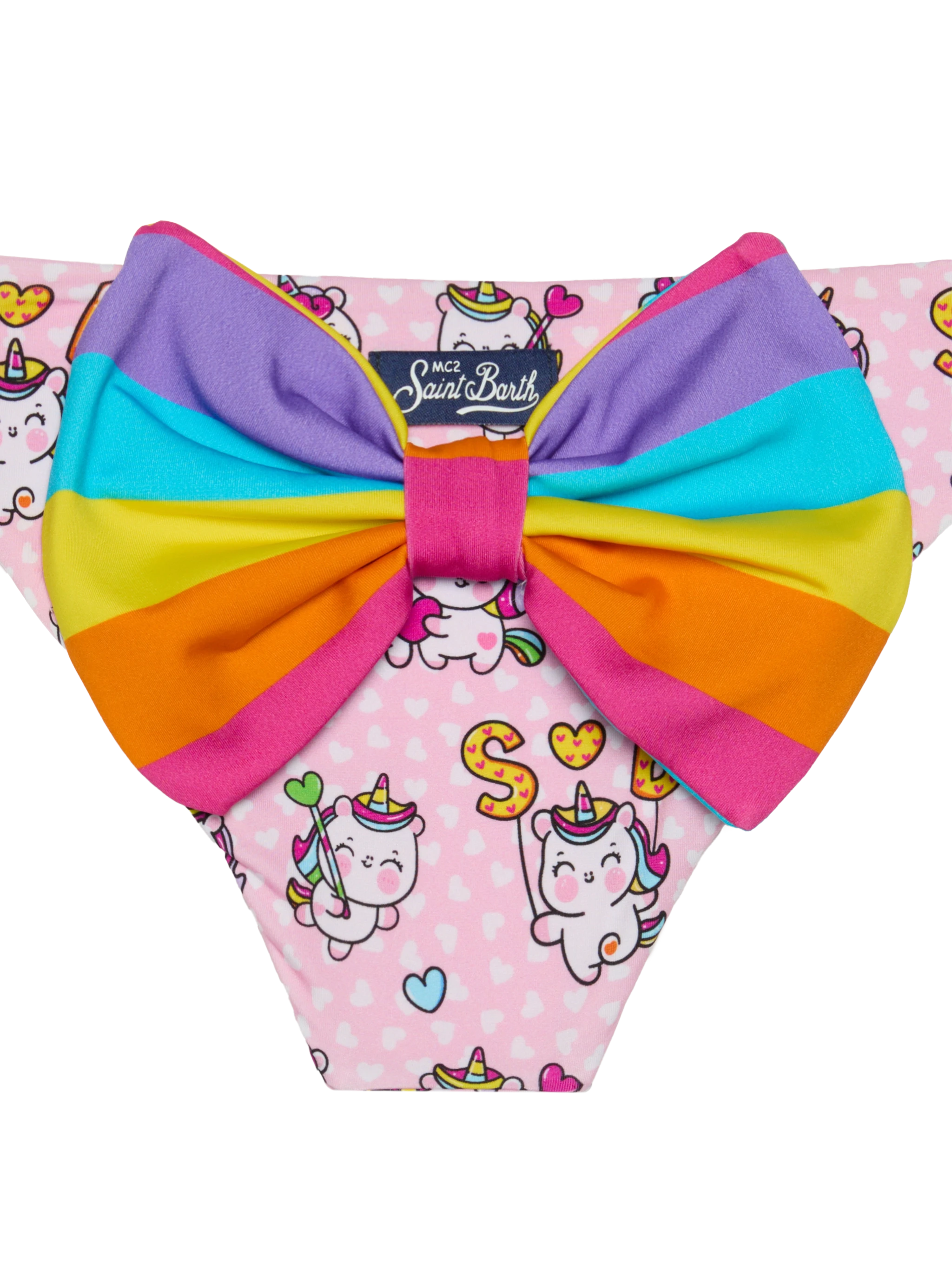mc2-saint-barth-virgo-slip-mare-bambina-con-stampa-unicorno-rosa image 3