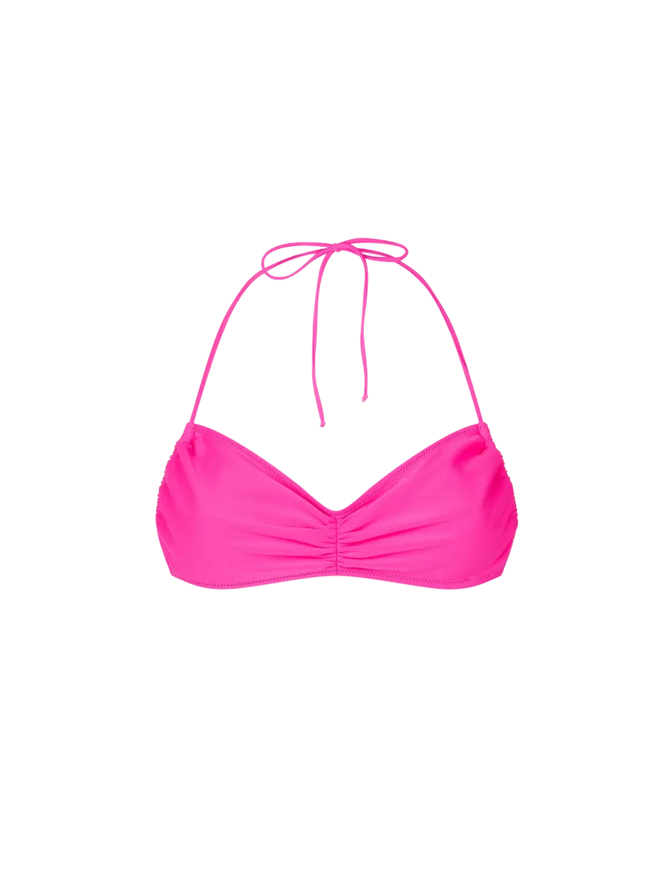 mc2-saint-barth-top-bikini-levante-bandeau-in-crinkle-fucsia-tinta-unita image 1