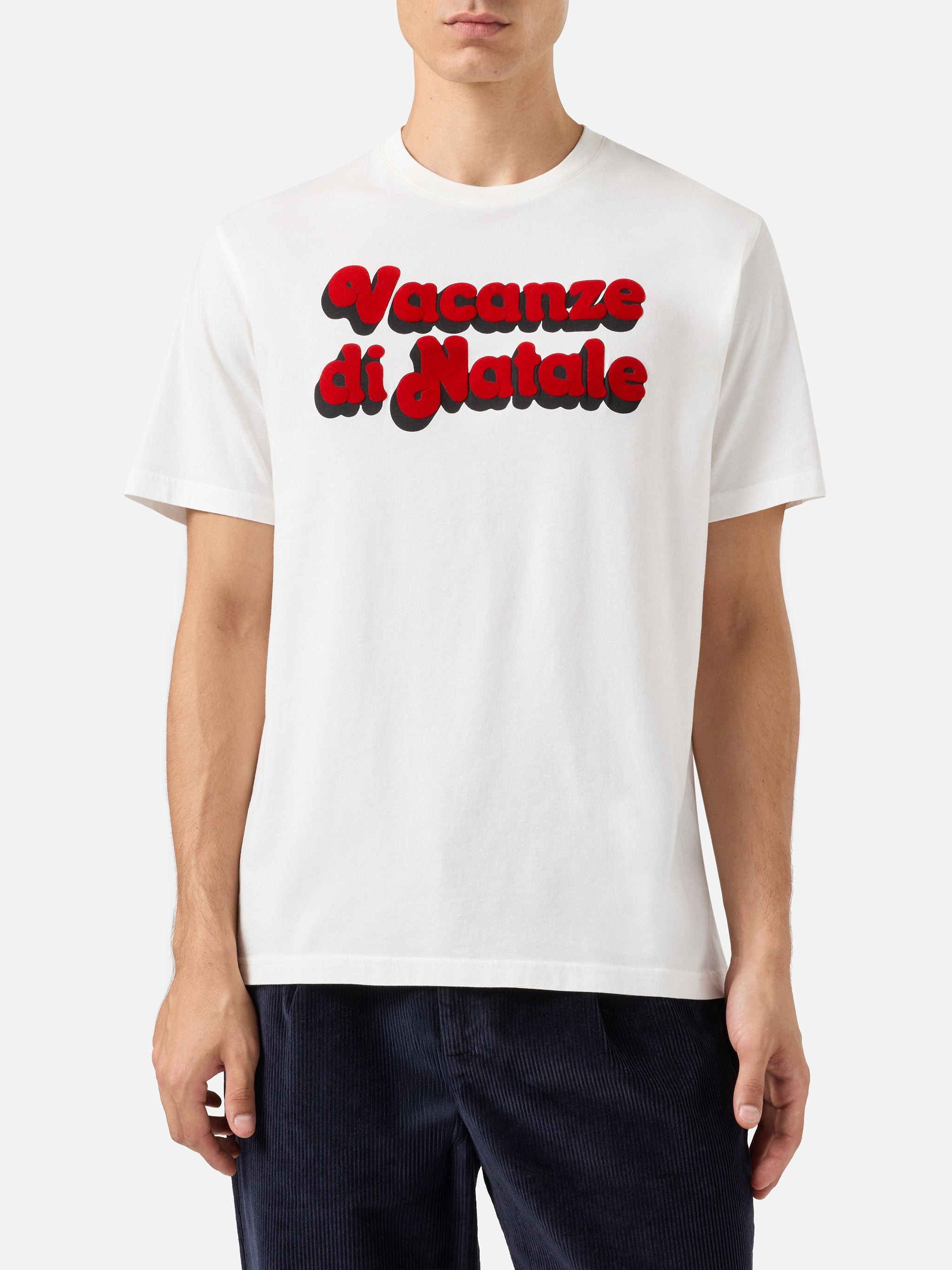 t-shirt-mc2-saint-barth-arnott-warm-in-cotone-smerigliato-stampa-flock-locandina image 2