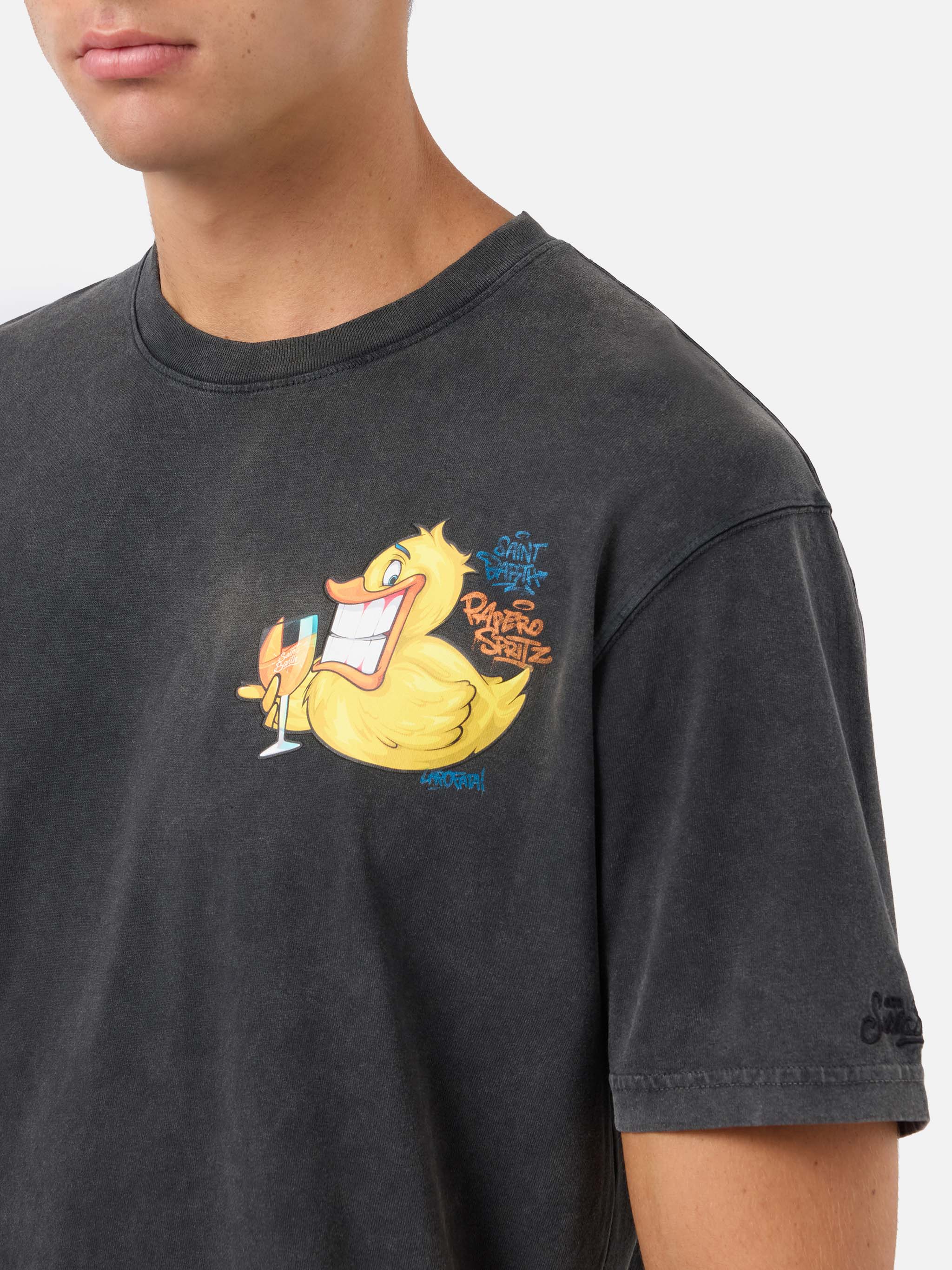 mc2-saint-barth-t-shirt-uomo-jack-cotone-bianco-stampa-ducky-cryptopuppets image 3