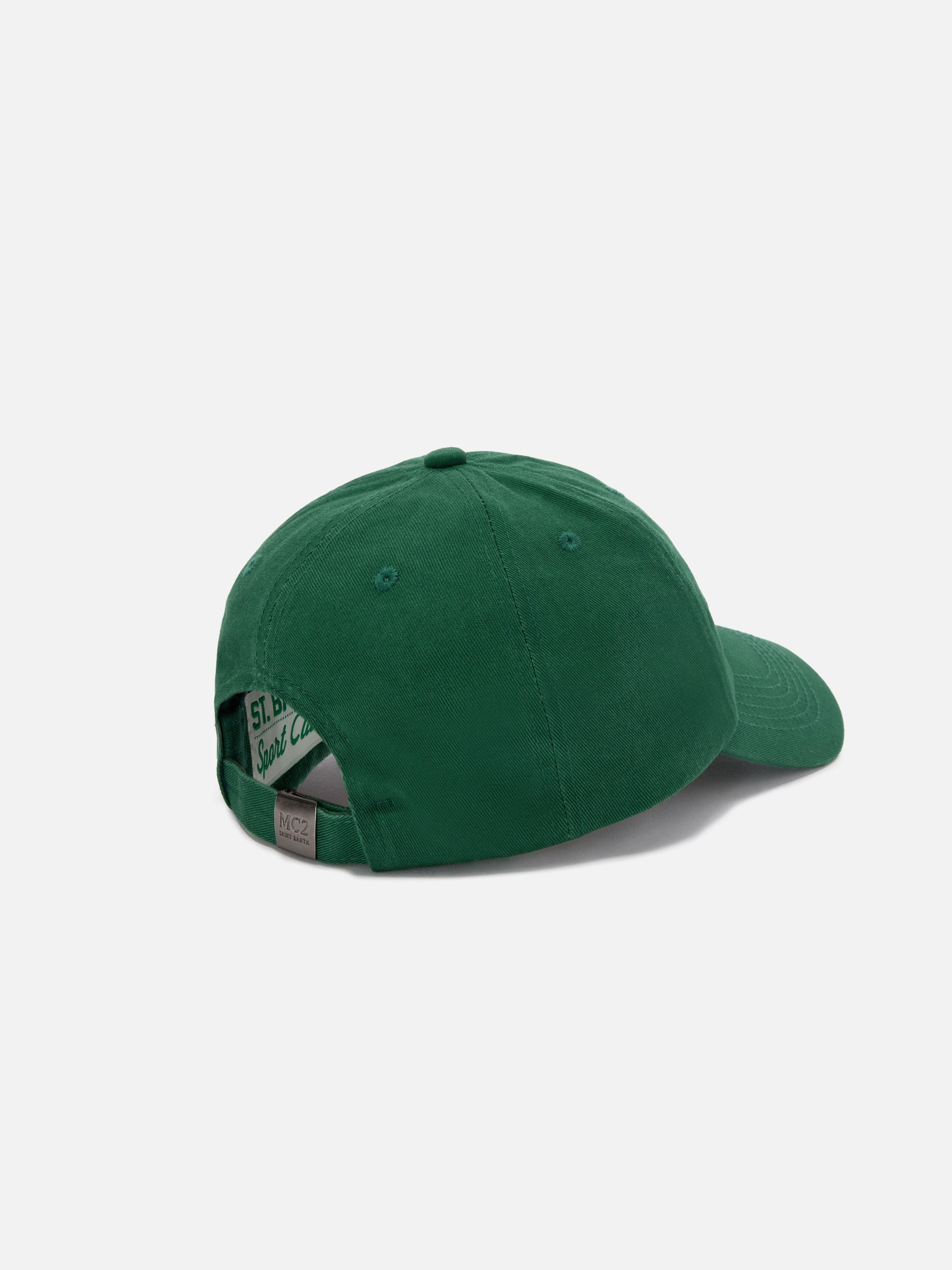 cappellino-baseball-mc2-saint-barth-con-visiera-in-cotone-verde-e-ricamo-tennis- image 3