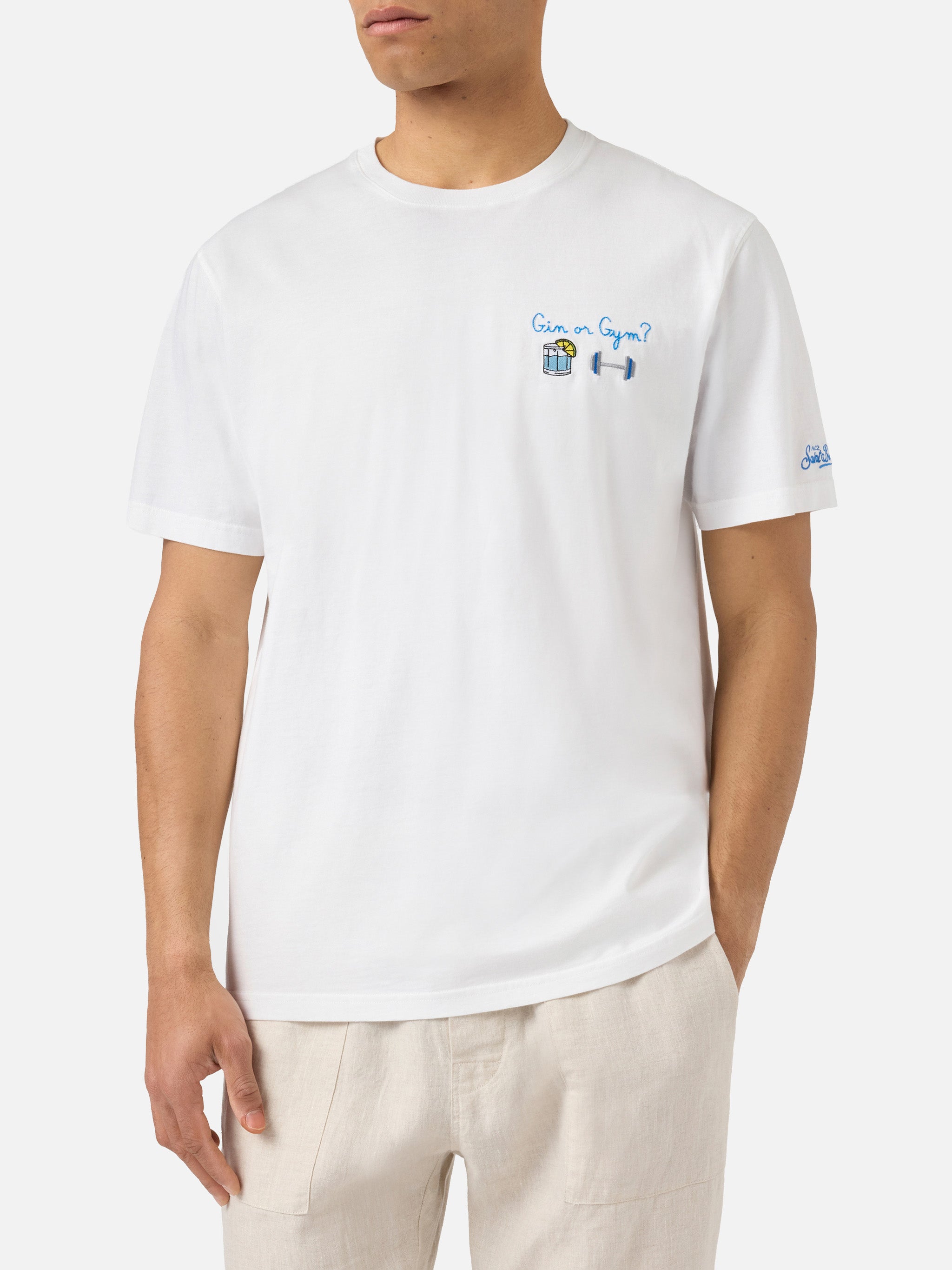 mc2-saint-barth-portofino-t-shirt-bianca-con-ricamo-gin-or-gym image 4