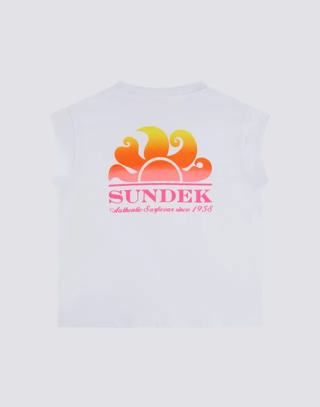 sundek-t-shirt-bambina-con-logo-degrad-in-jersey-di-cotone image 1