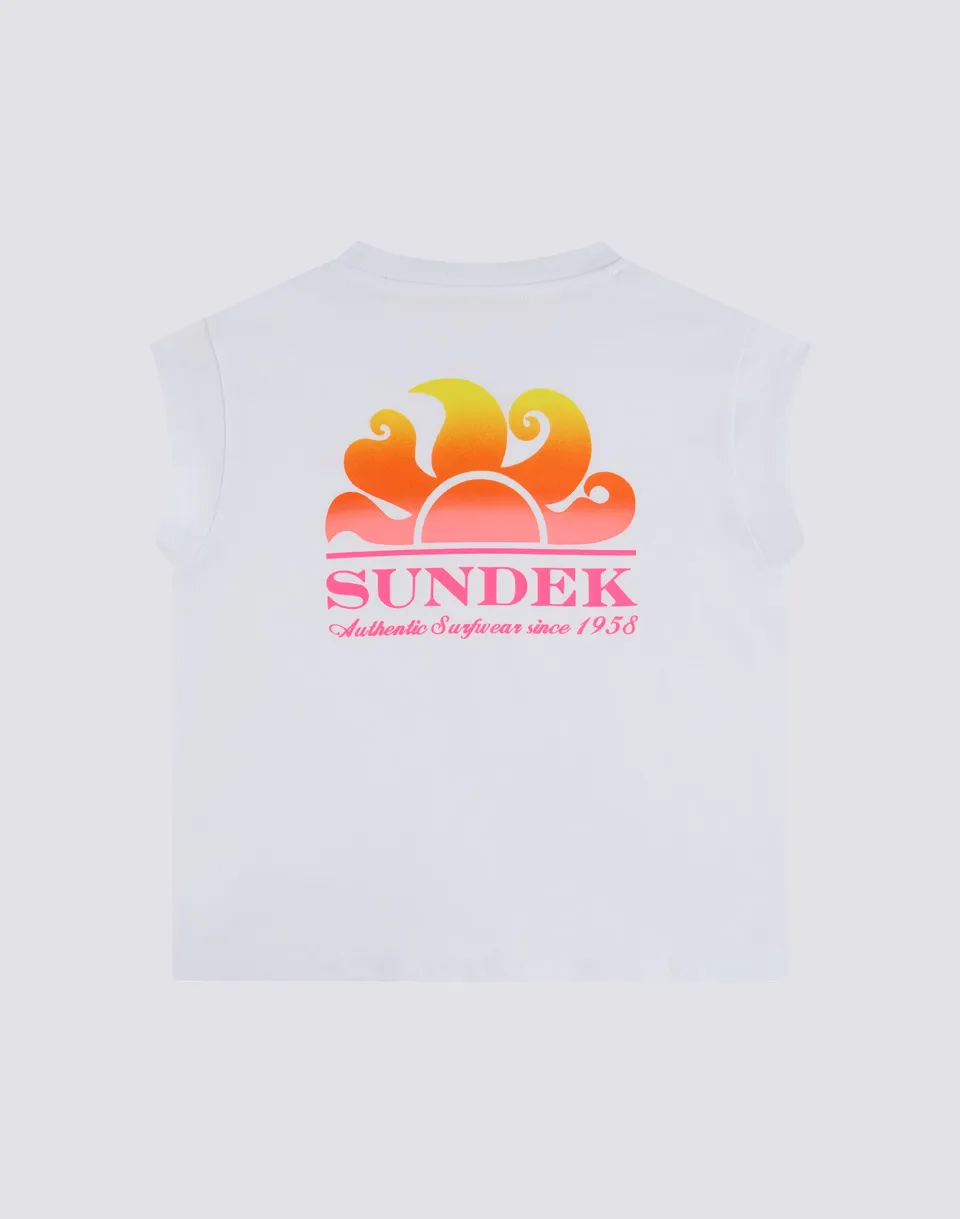 sundek-t-shirt-bambina-con-logo-degrad-in-jersey-di-cotone image 1