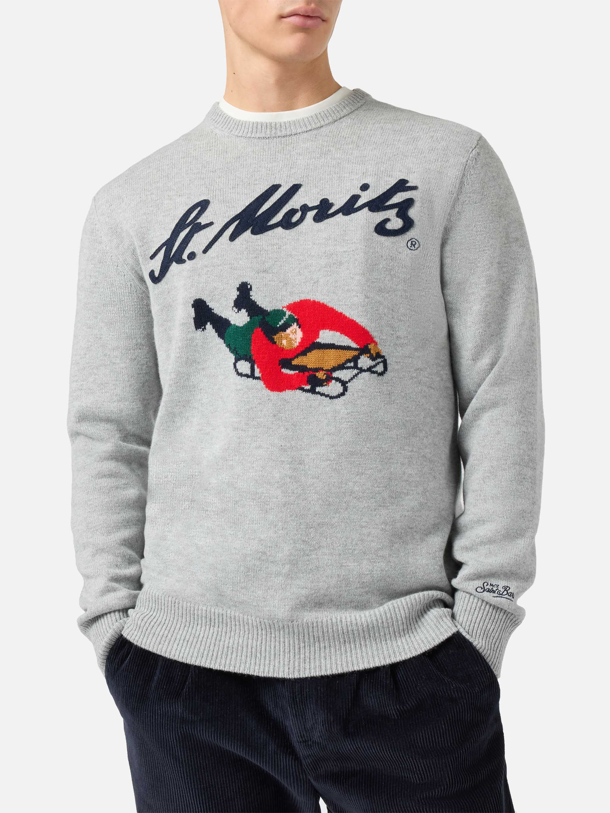 mc2-saint-barth-heron-girocollo-uomo-grigio-st-moritz-special-edition image 1