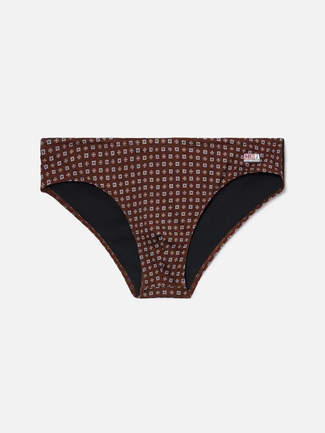 mc2-saint-barth-slip-mare-cayo-marrone-con-stampa-geometrica-uomo image 1