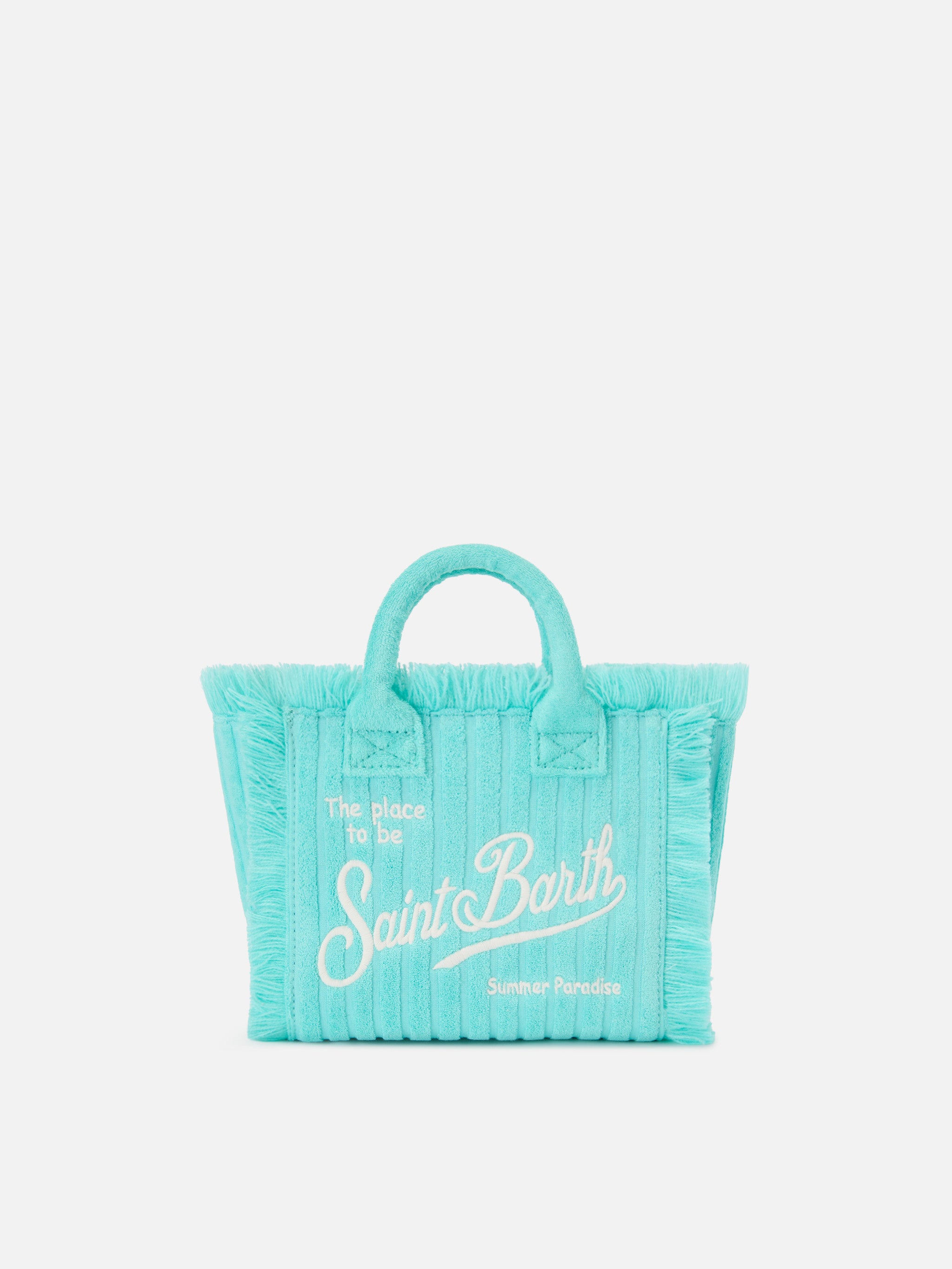 borsa-vanity-mini-mc2-saint-barth-in-tessuto-effetto-spugna-con-righe-in-rilievo image 1